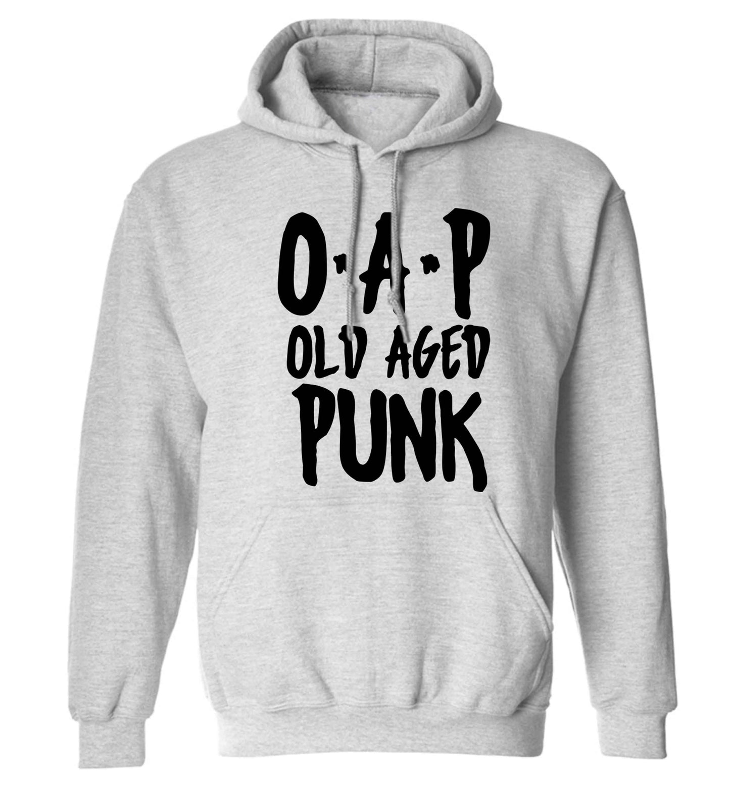 O.A.P Old Age Punk adults unisex grey hoodie 2XL