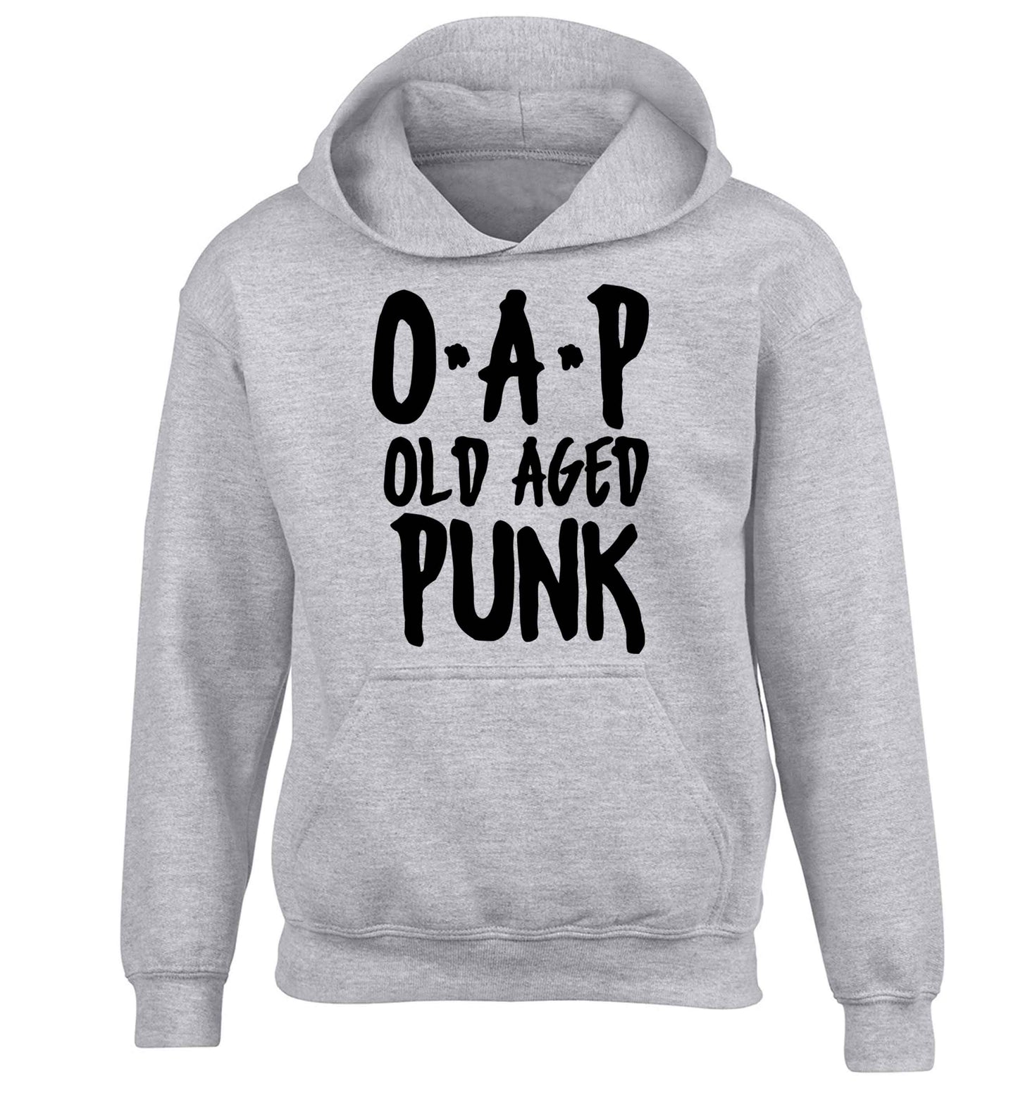 O.A.P Old Age Punk children's grey hoodie 12-13 Years