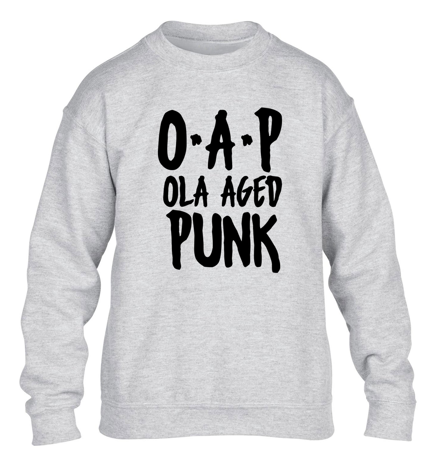 O.A.P Old Aged Punk children's grey sweater 12-13 Years