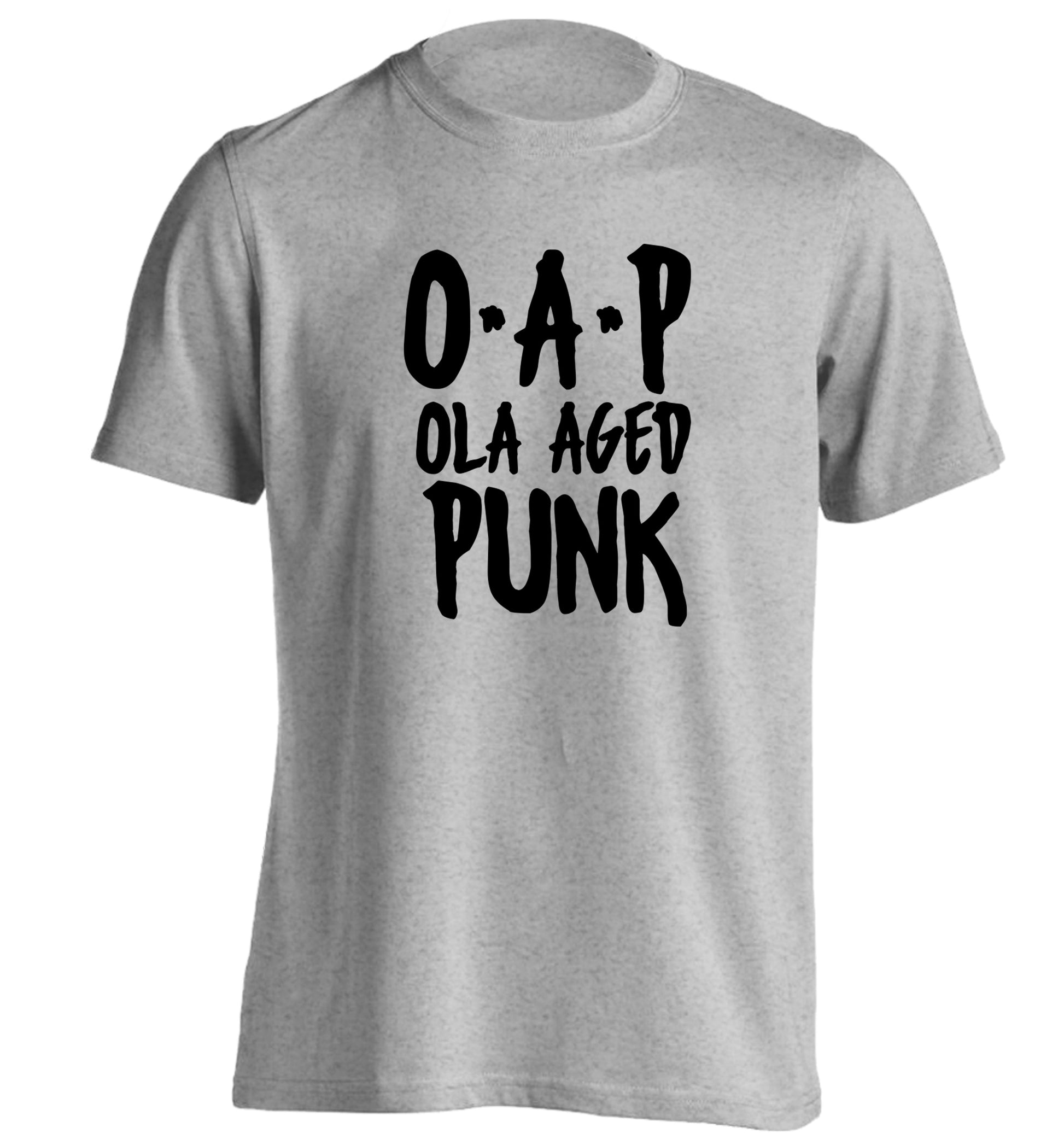 O.A.P Old Aged Punk adults unisex grey Tshirt 2XL