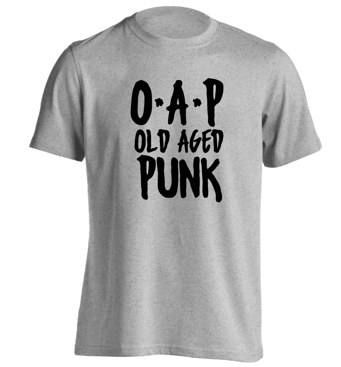 O.A.P Old Age Punk adults unisex grey Tshirt 2XL