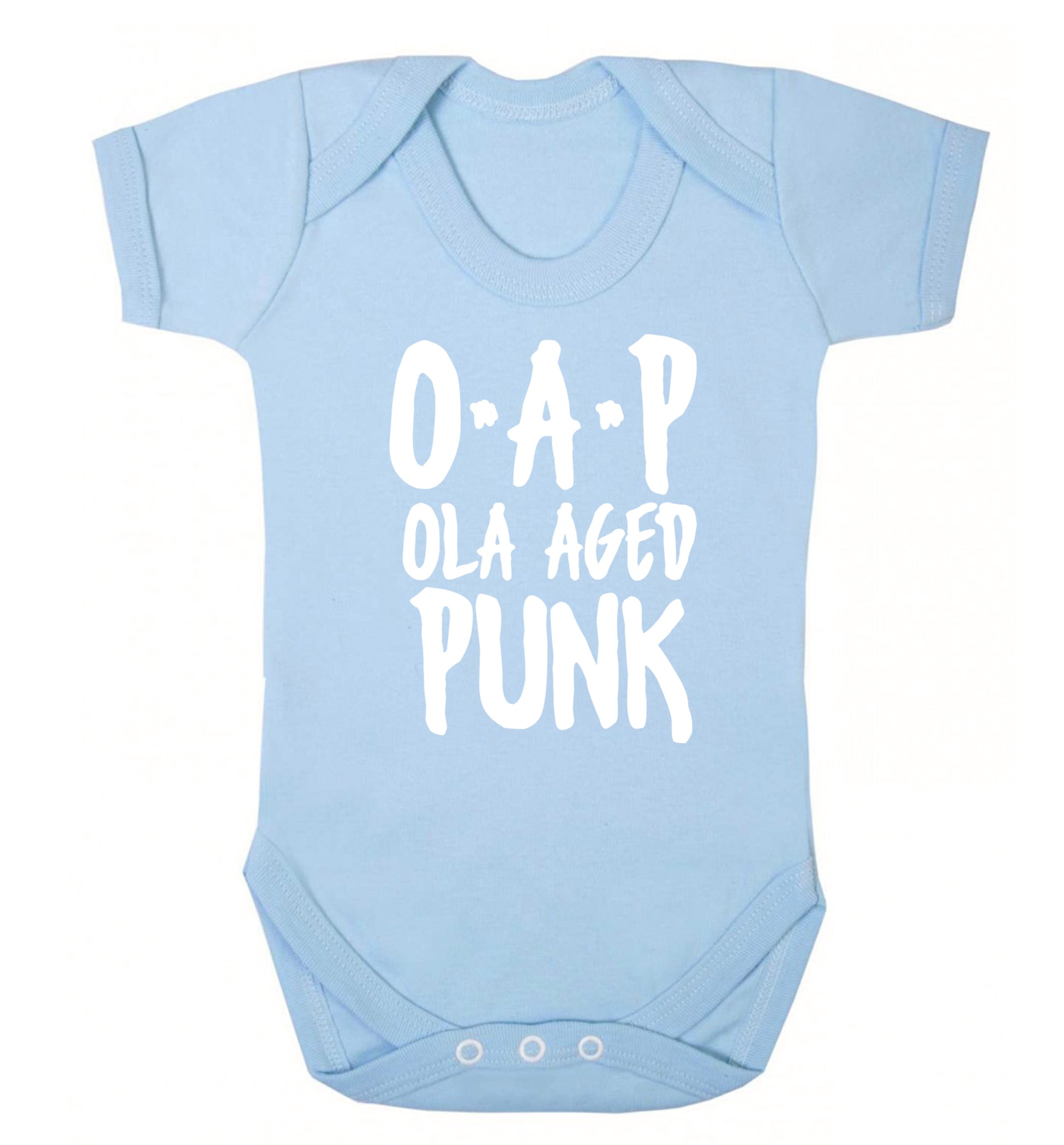 O.A.P Old Aged Punk Baby Vest pale blue 18-24 months