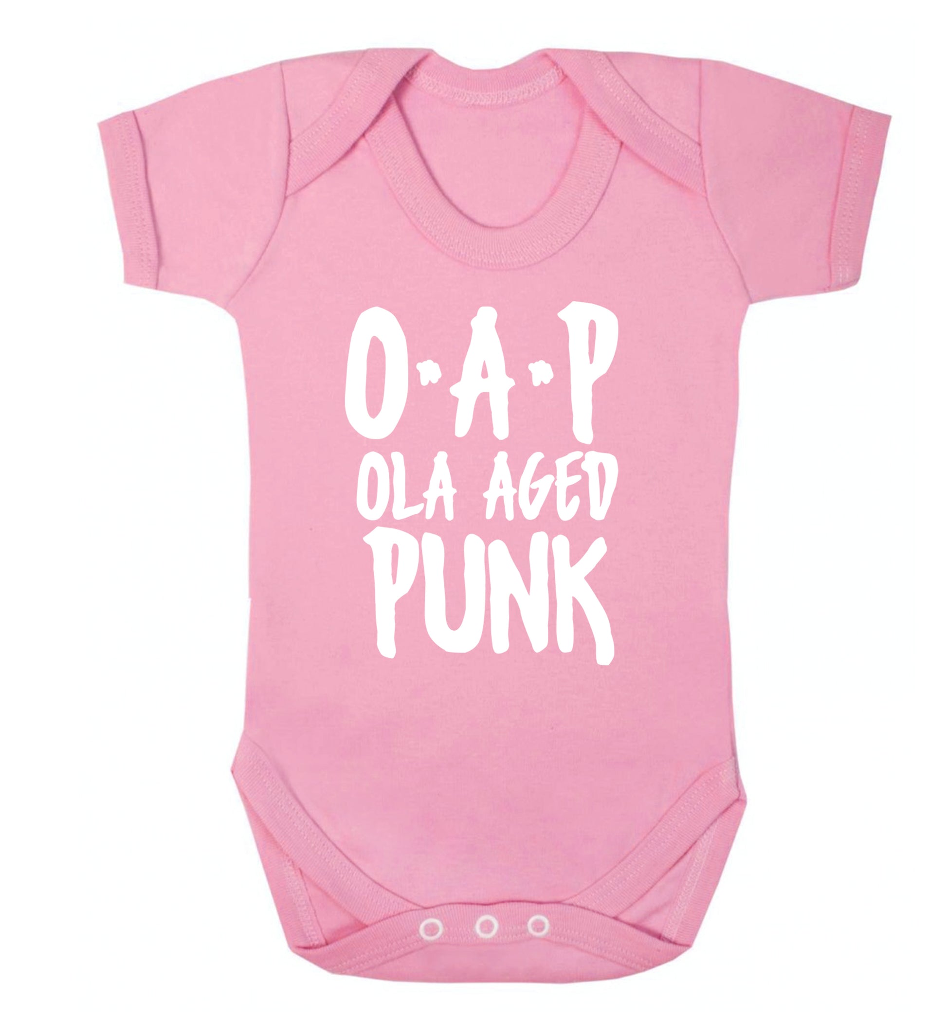 O.A.P Old Aged Punk Baby Vest pale pink 18-24 months