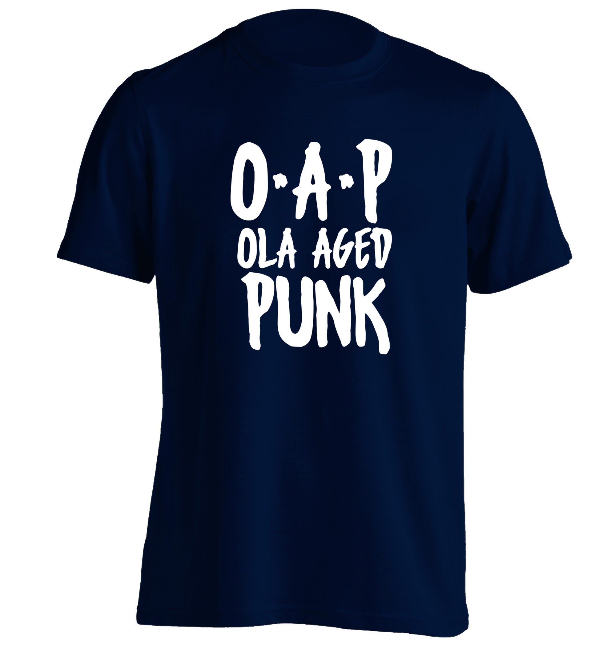 O.A.P Old Aged Punk adults unisex navy Tshirt 2XL