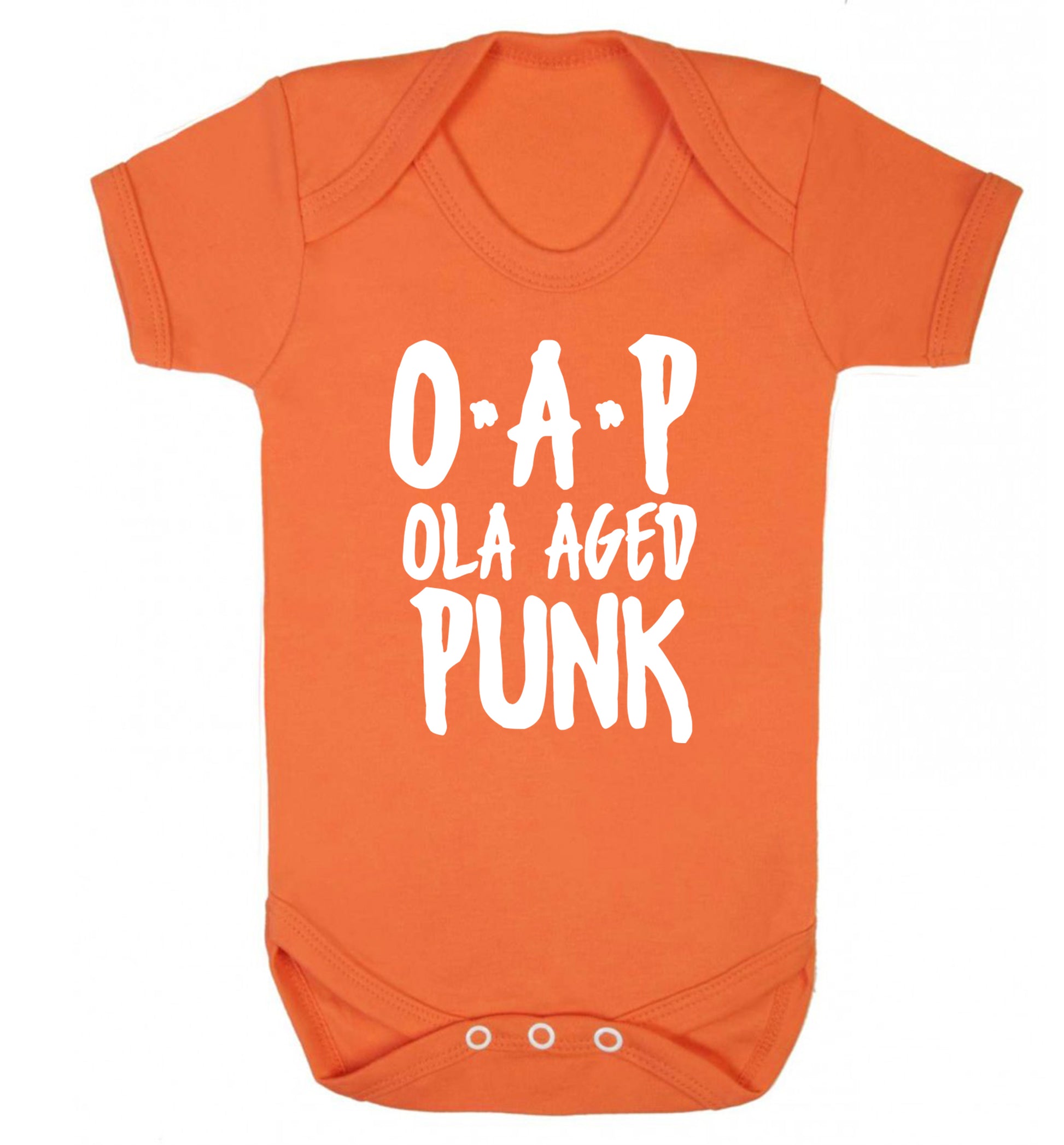 O.A.P Old Aged Punk Baby Vest orange 18-24 months