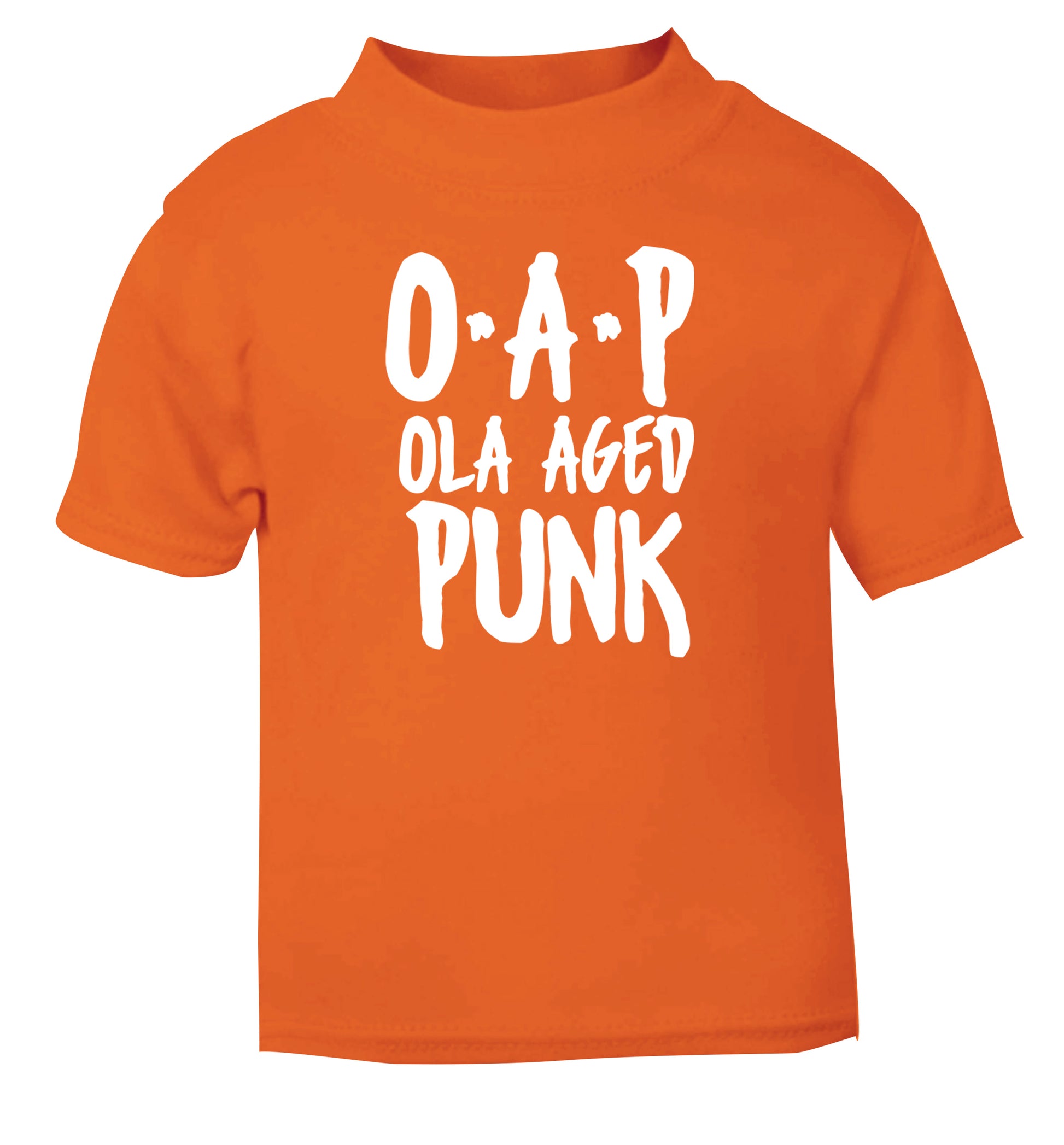 O.A.P Old Aged Punk orange Baby Toddler Tshirt 2 Years