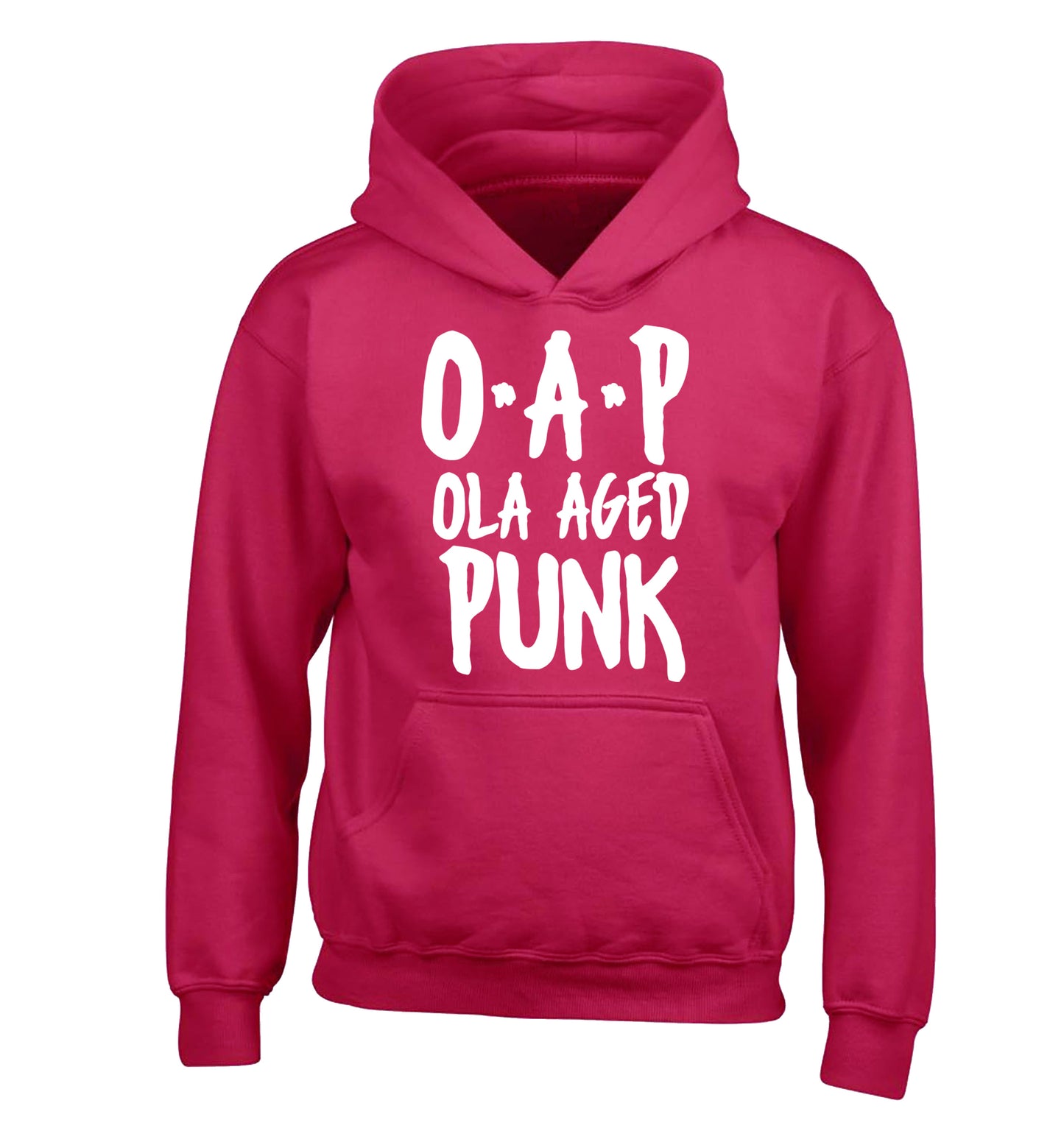 O.A.P Old Aged Punk children's pink hoodie 12-13 Years