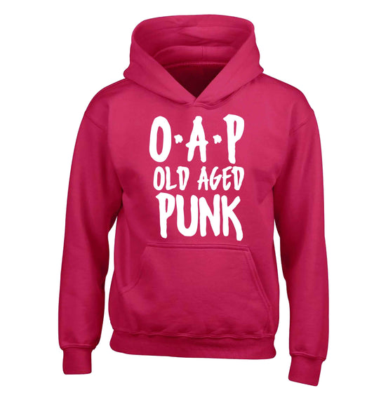 O.A.P Old Age Punk children's pink hoodie 12-13 Years