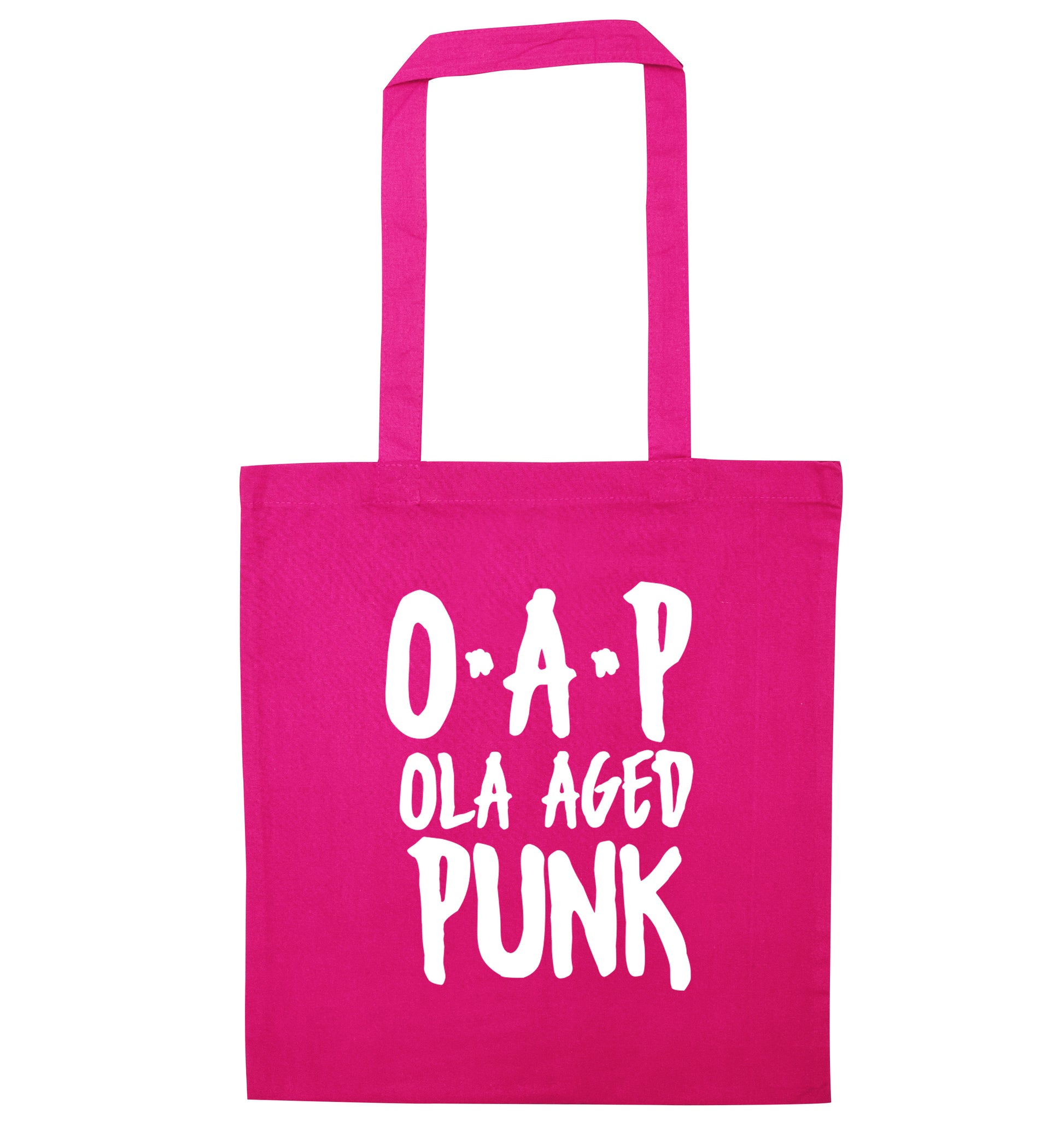 O.A.P Old Aged Punk pink tote bag
