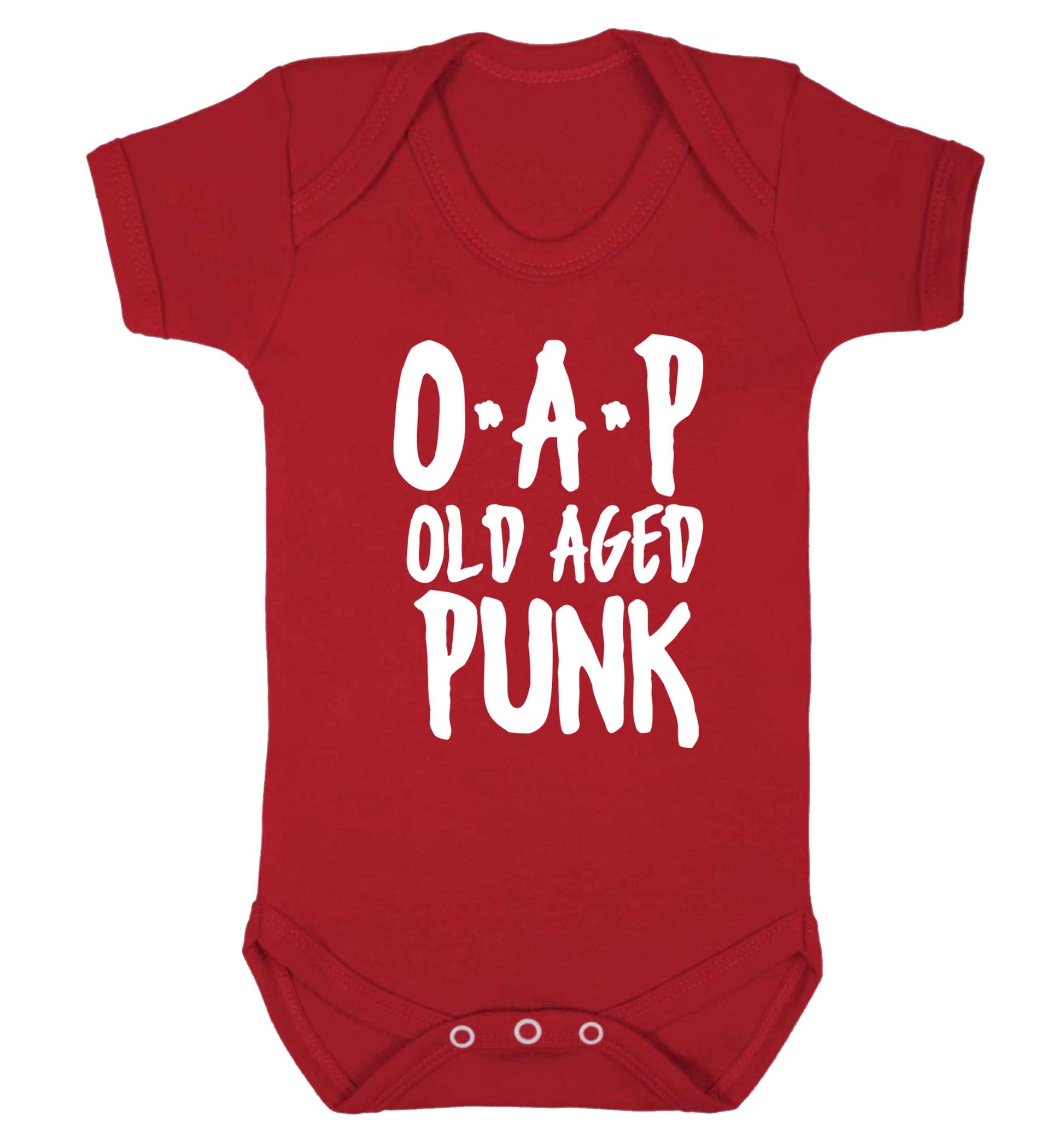 O.A.P Old Age Punk Baby Vest red 18-24 months