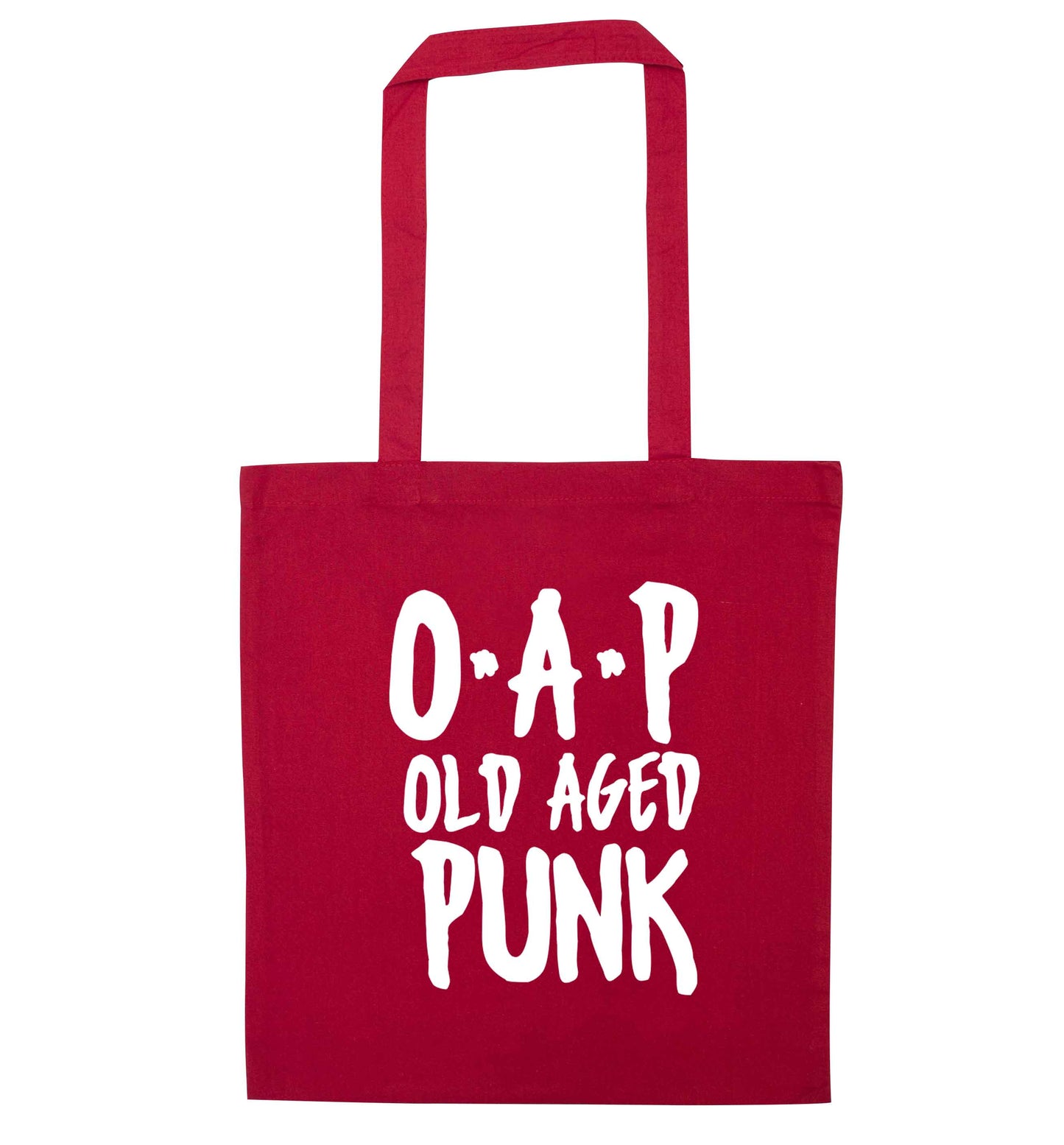 O.A.P Old Age Punk red tote bag