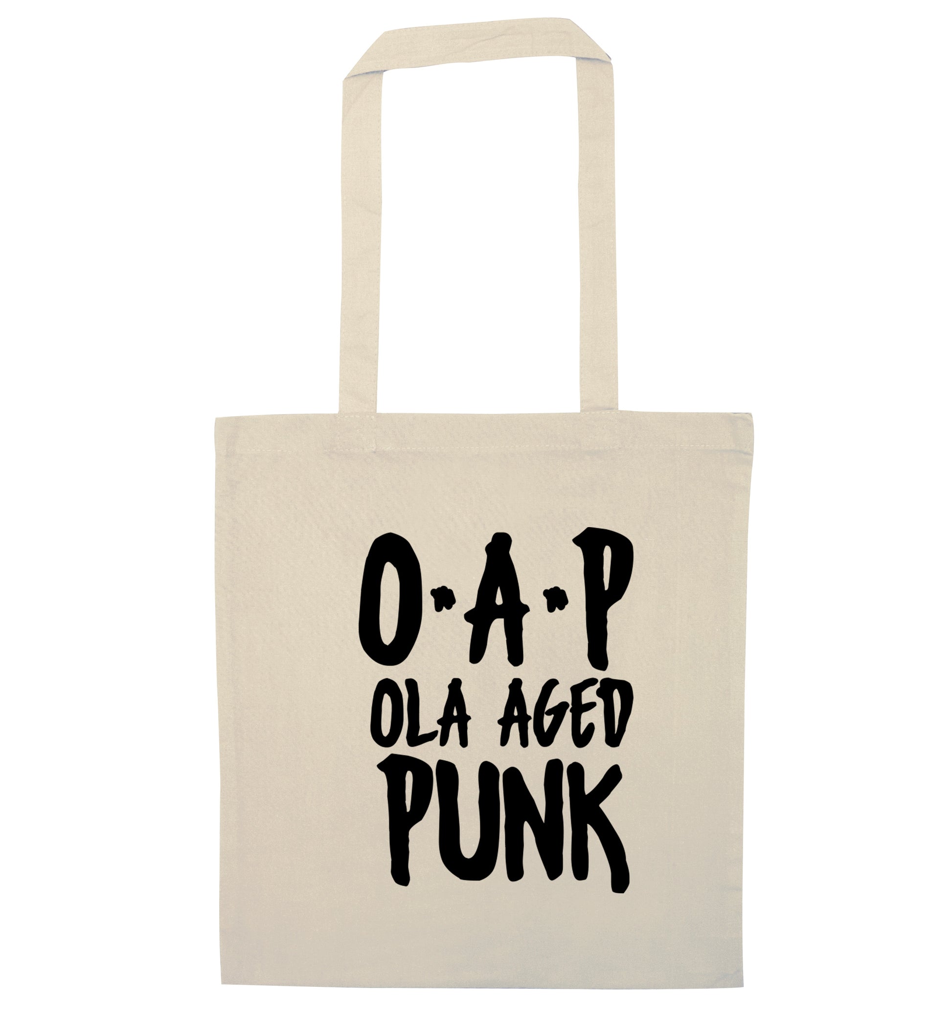 O.A.P Old Aged Punk natural tote bag