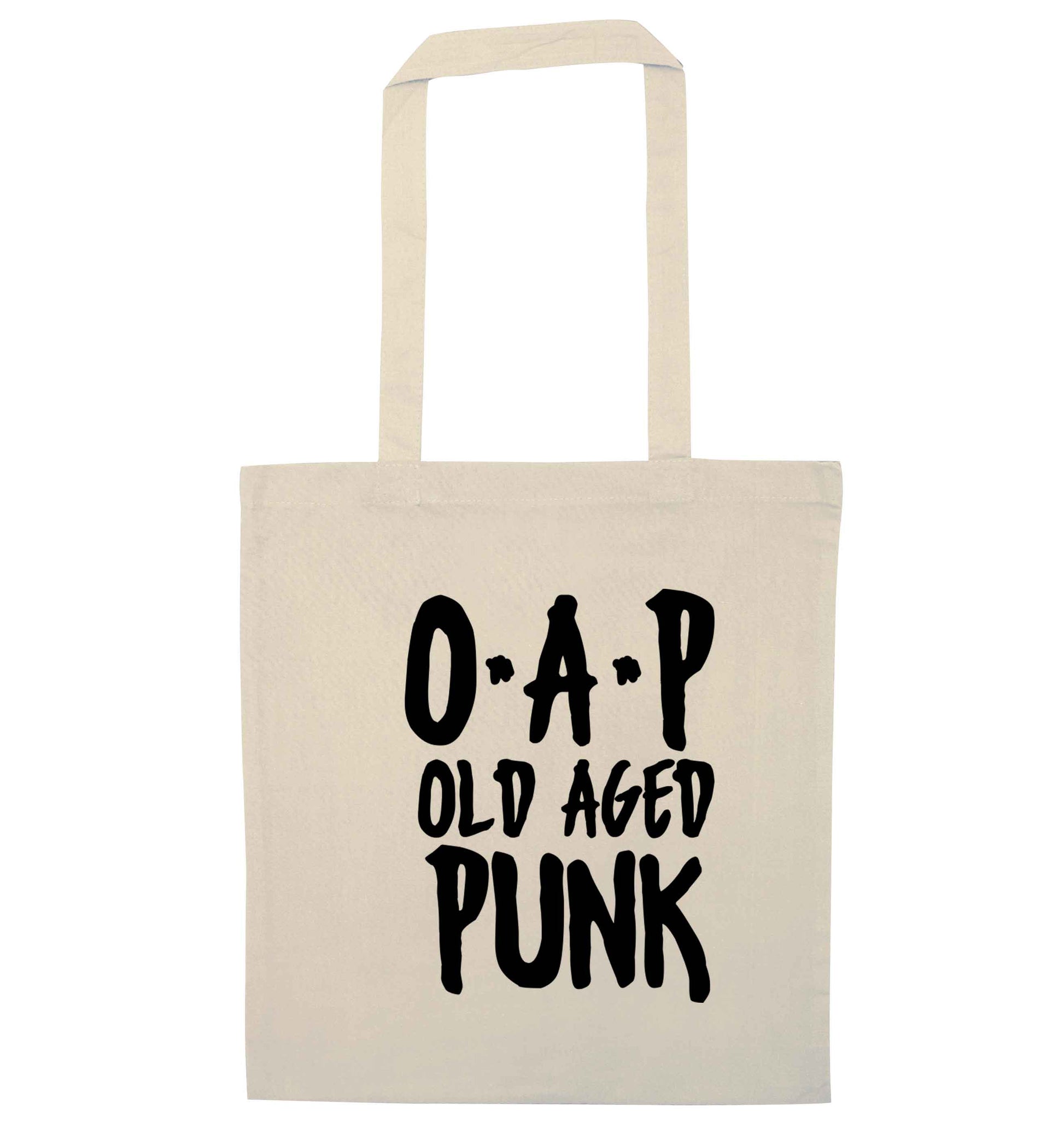 O.A.P Old Age Punk natural tote bag