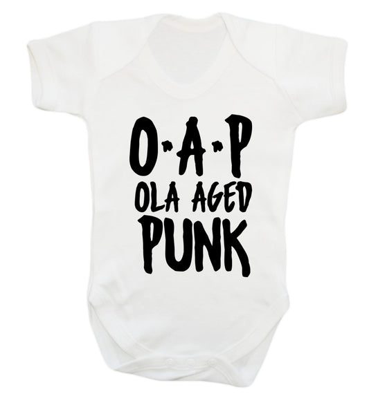 O.A.P Old Aged Punk Baby Vest white 18-24 months