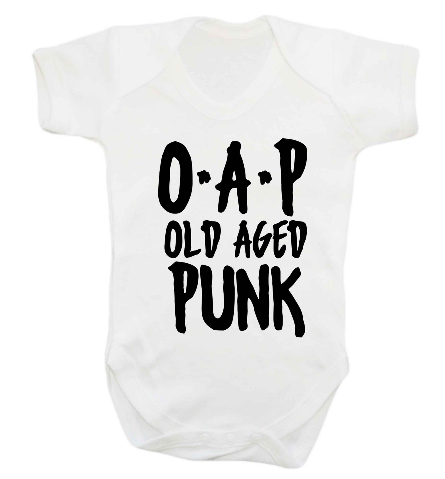 O.A.P Old Age Punk Baby Vest white 18-24 months