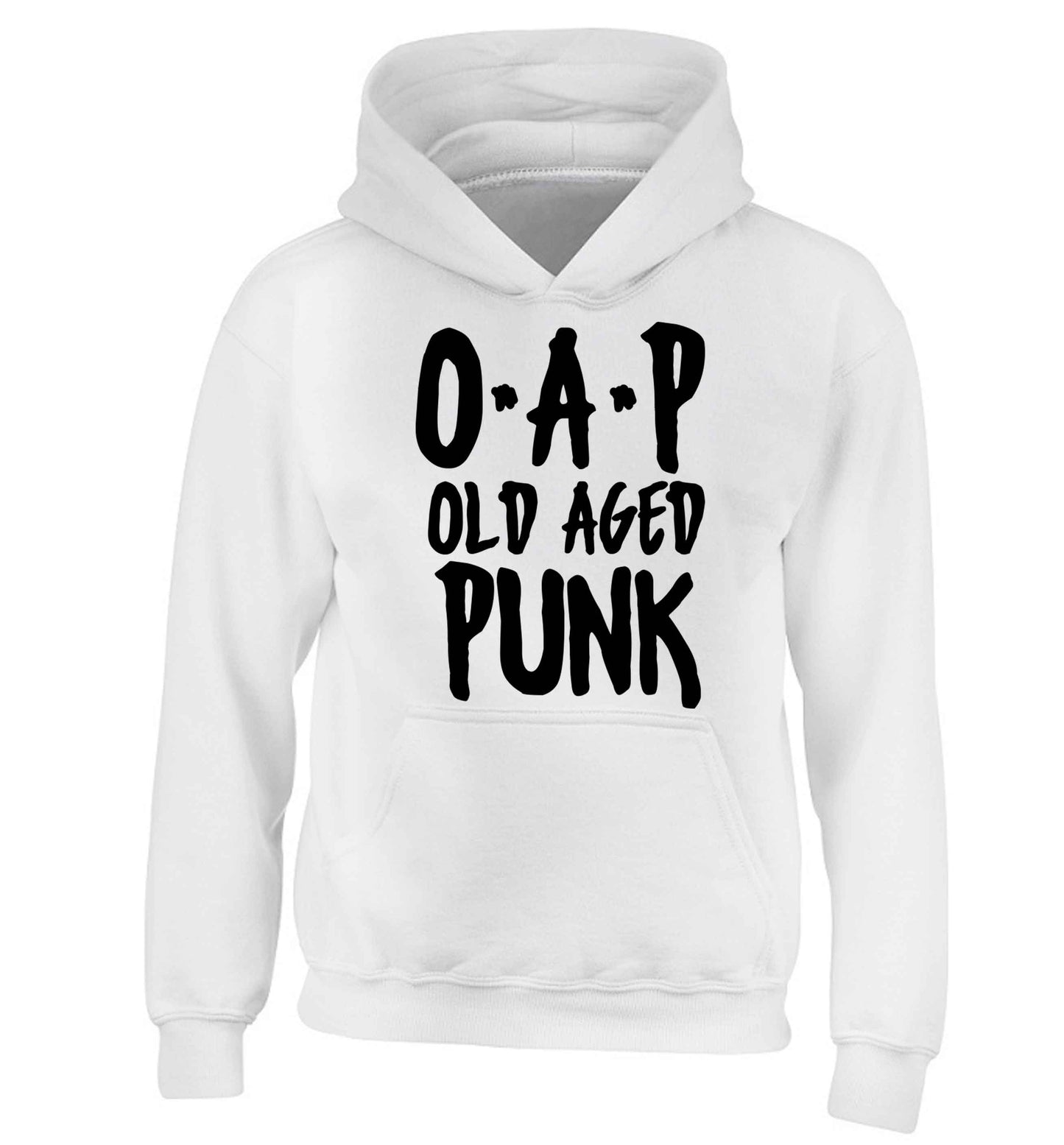 O.A.P Old Age Punk children's white hoodie 12-13 Years