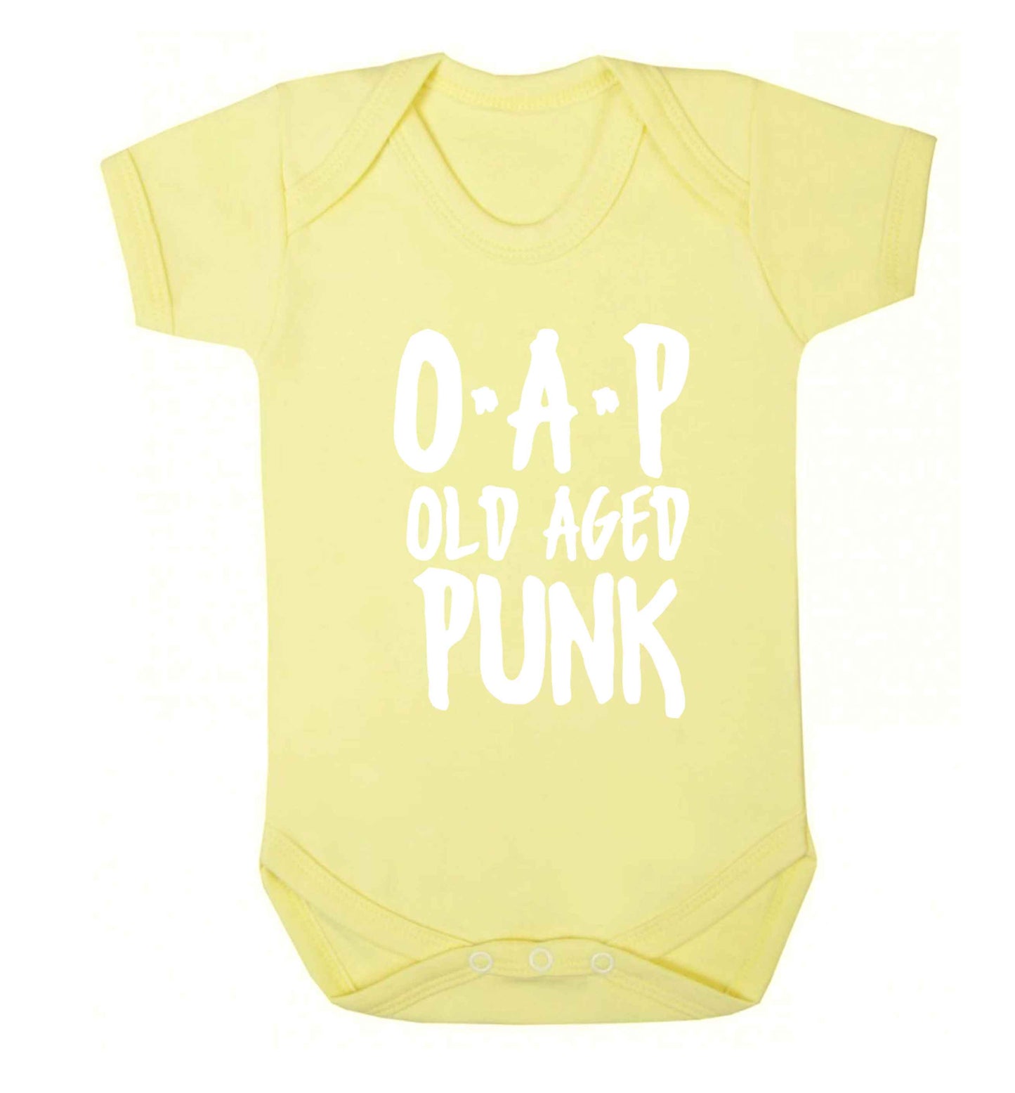 O.A.P Old Age Punk Baby Vest pale yellow 18-24 months