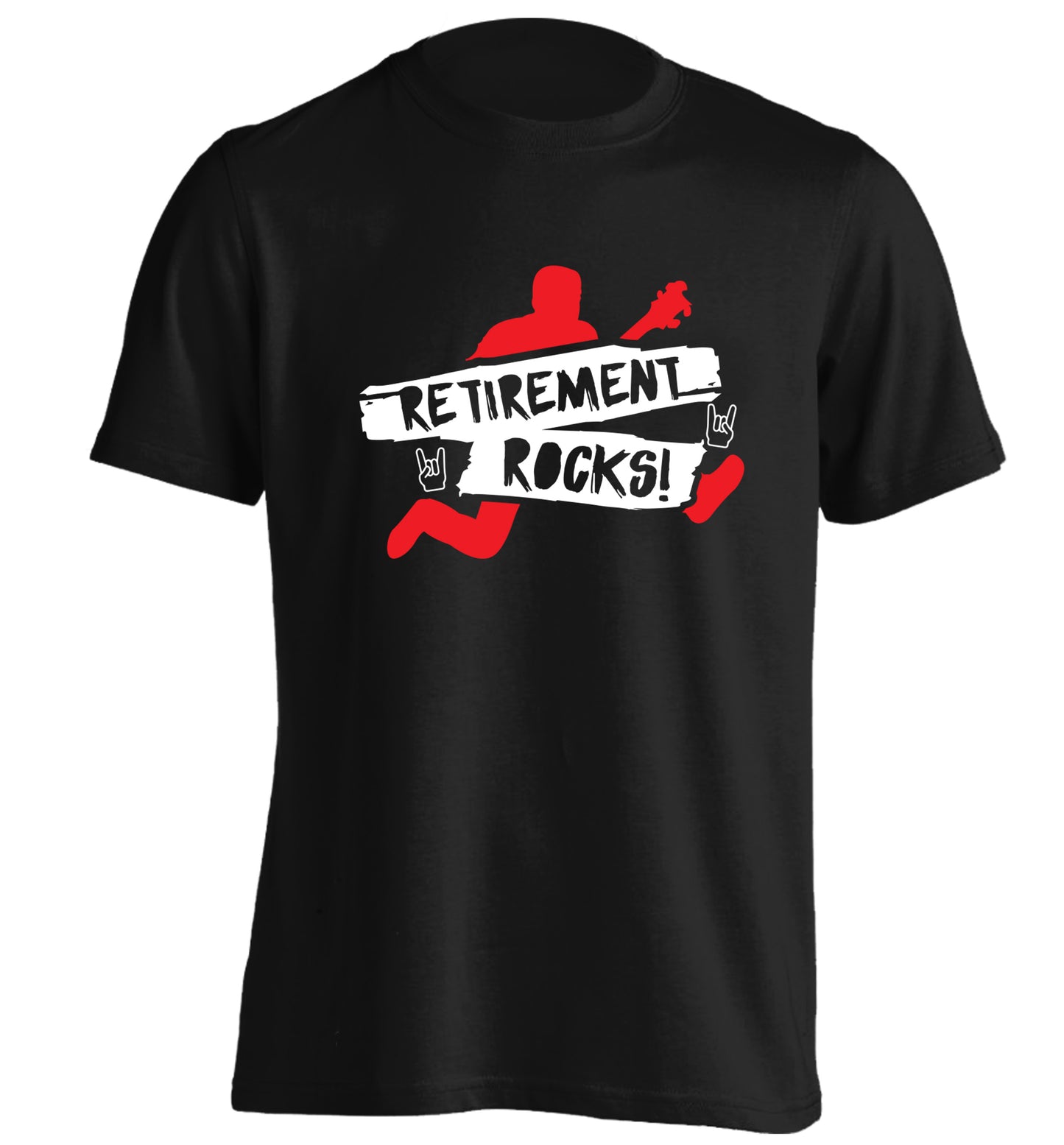 Retirement Rocks adults unisex black Tshirt 2XL