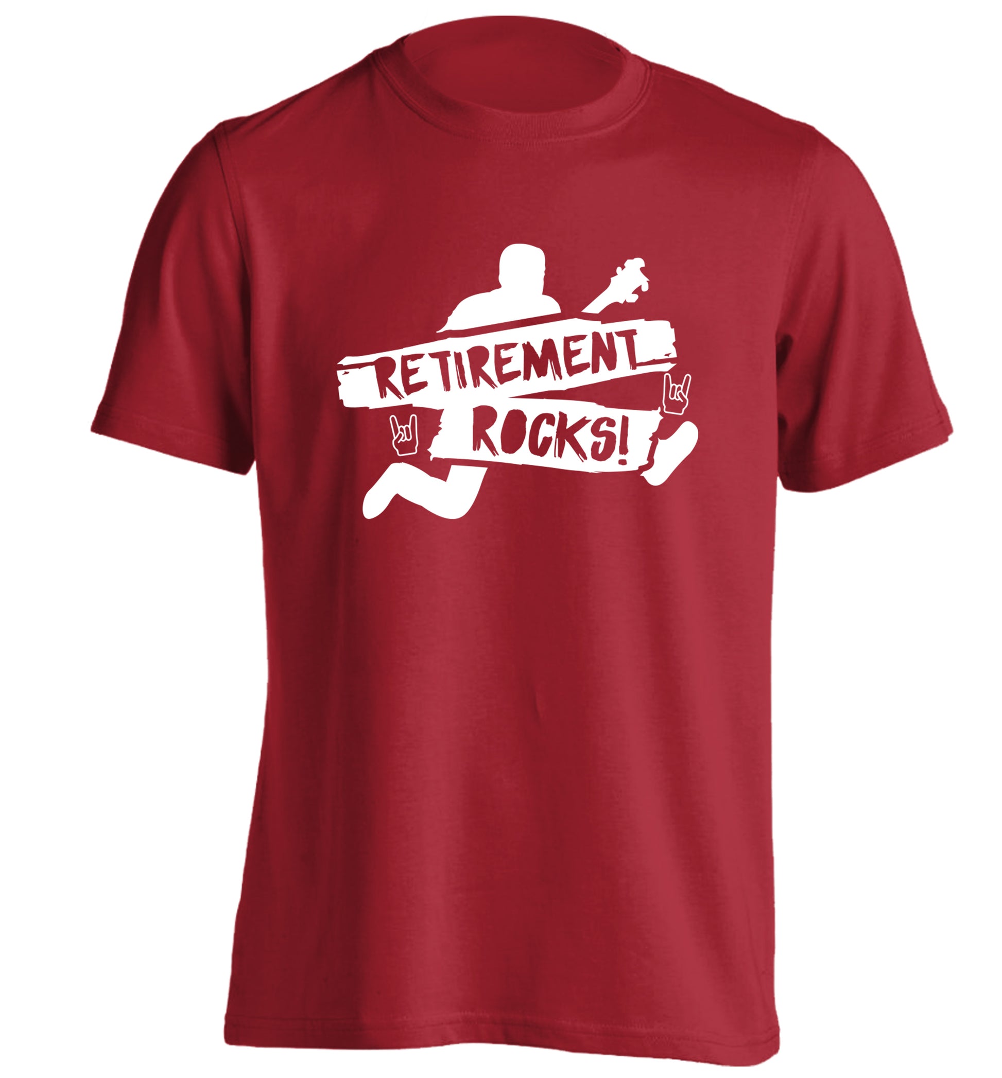 Retirement Rocks adults unisex red Tshirt 2XL