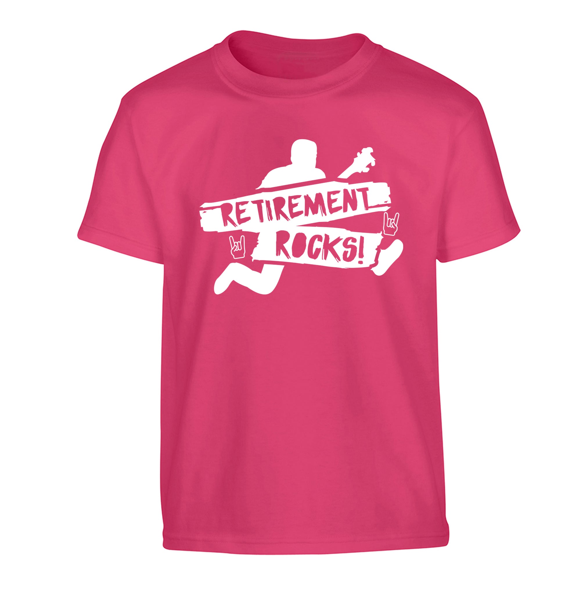 Retirement Rocks Children's pink Tshirt 12-13 Years