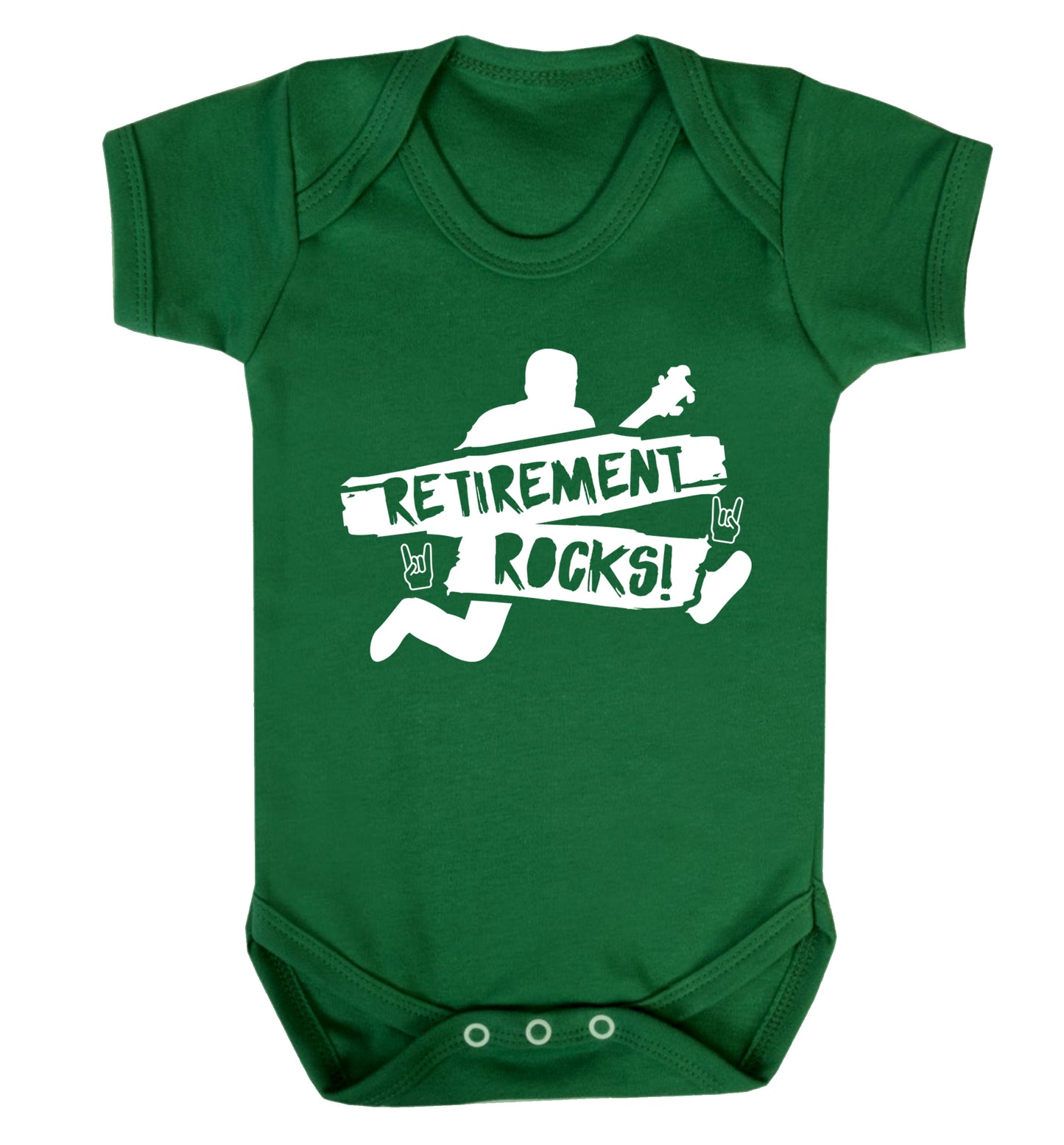 Retirement Rocks Baby Vest green 18-24 months