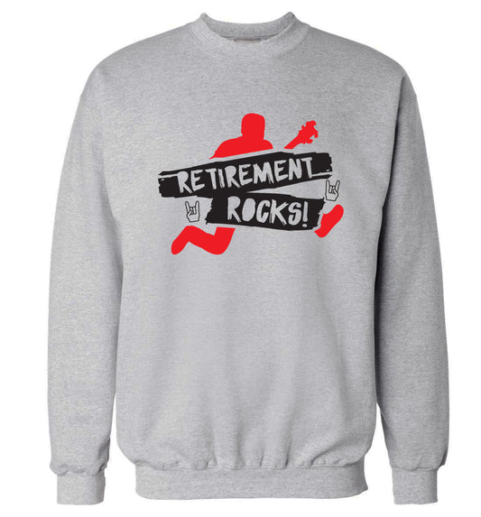 Retirement Rocks Adult's unisex grey Sweater 2XL