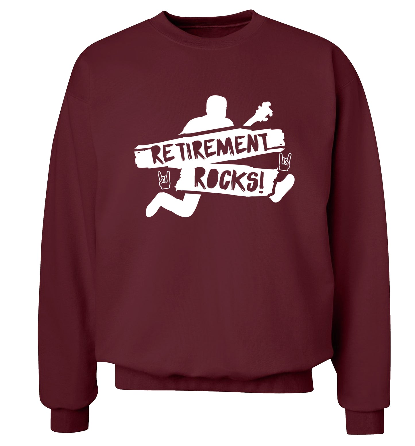 Retirement Rocks Adult's unisex maroon Sweater 2XL
