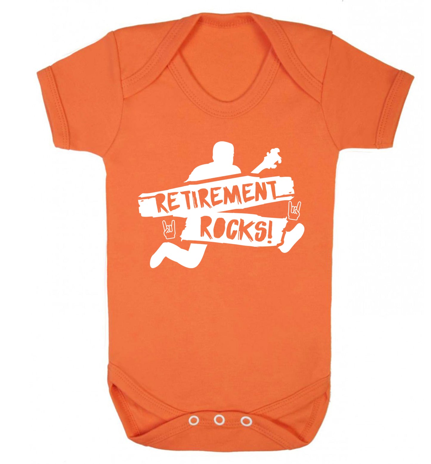Retirement Rocks Baby Vest orange 18-24 months