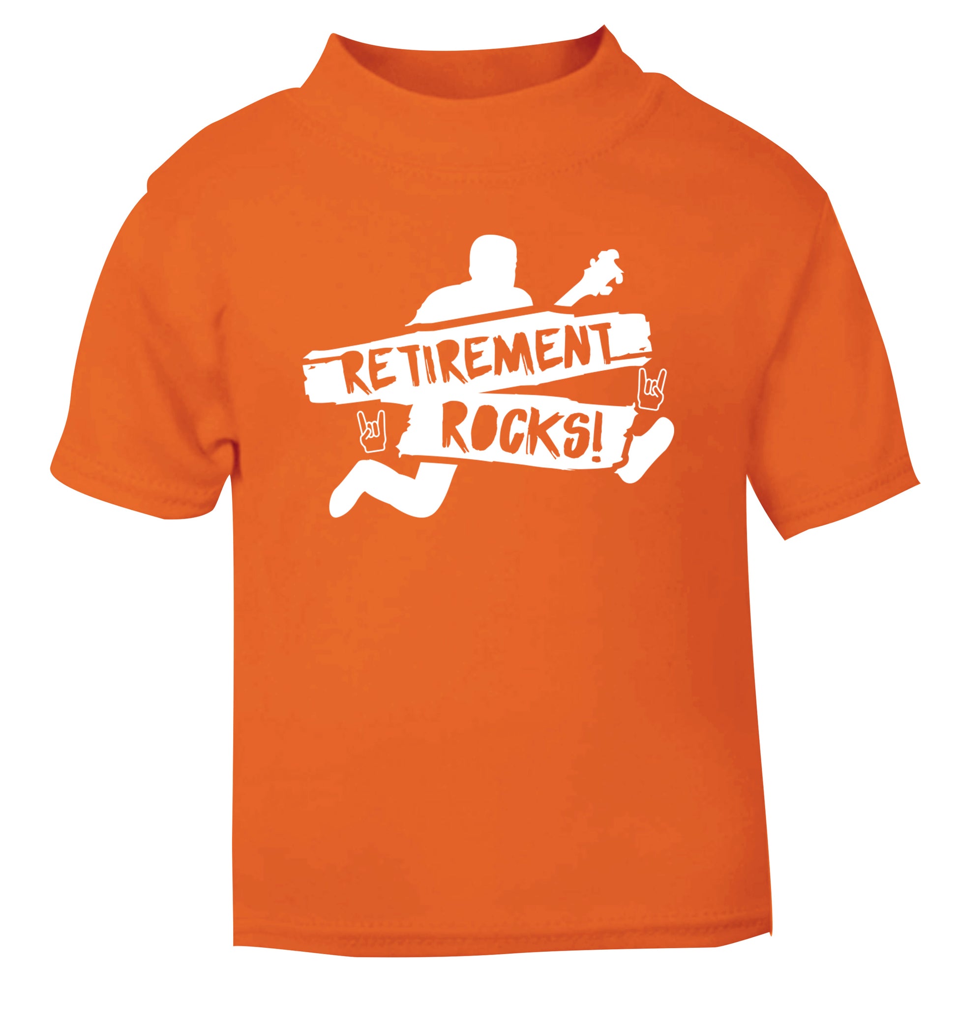 Retirement Rocks orange Baby Toddler Tshirt 2 Years