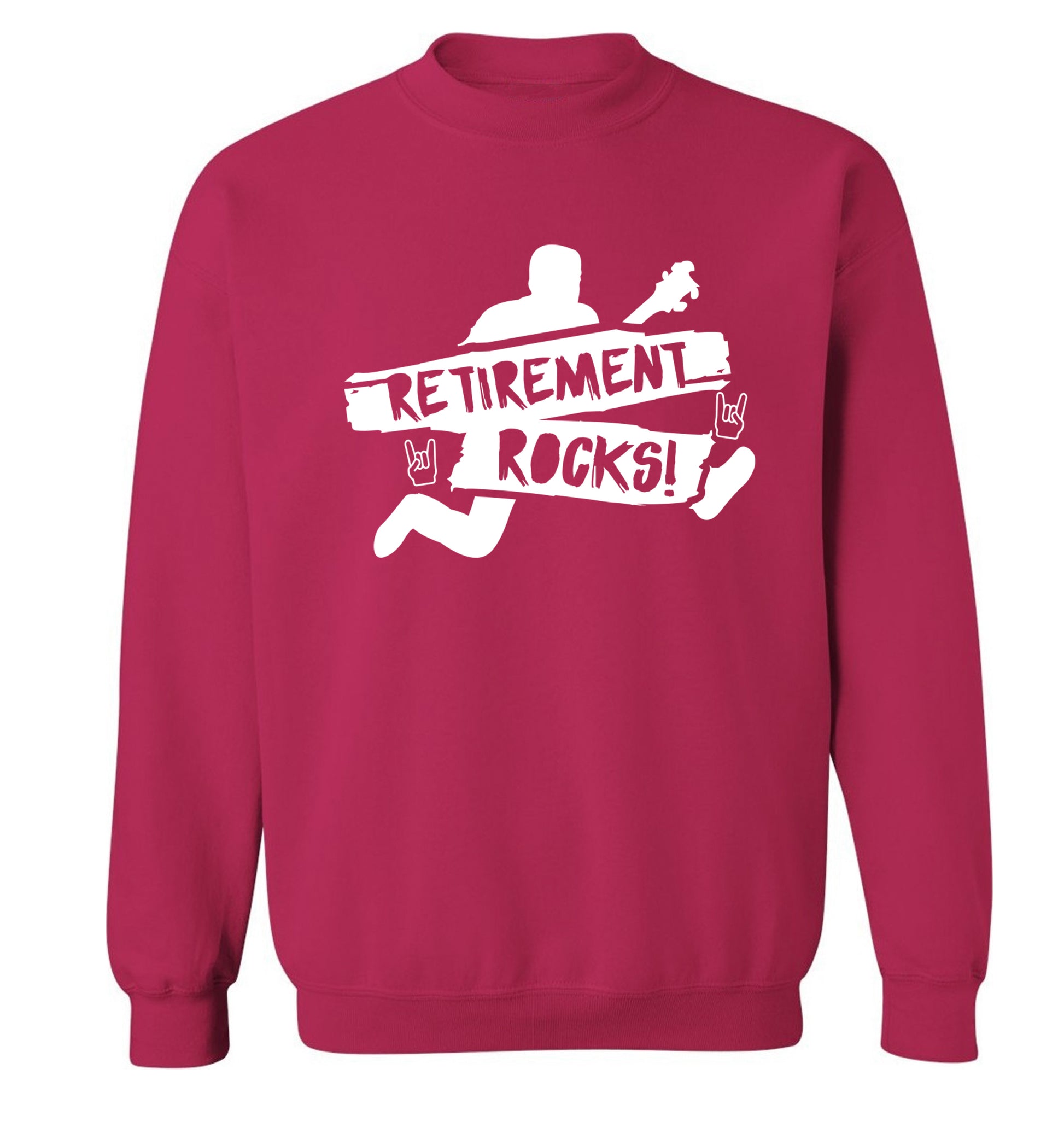 Retirement Rocks Adult's unisex pink Sweater 2XL