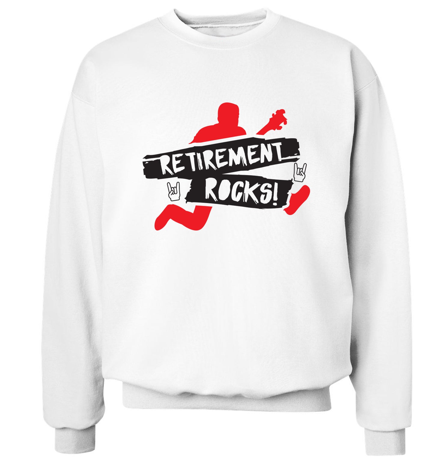 Retirement Rocks Adult's unisex white Sweater 2XL