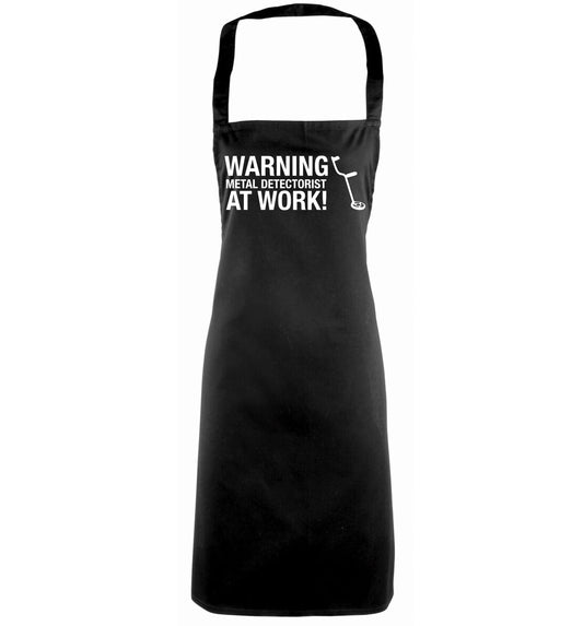 Warning metal detectorist at work! black apron