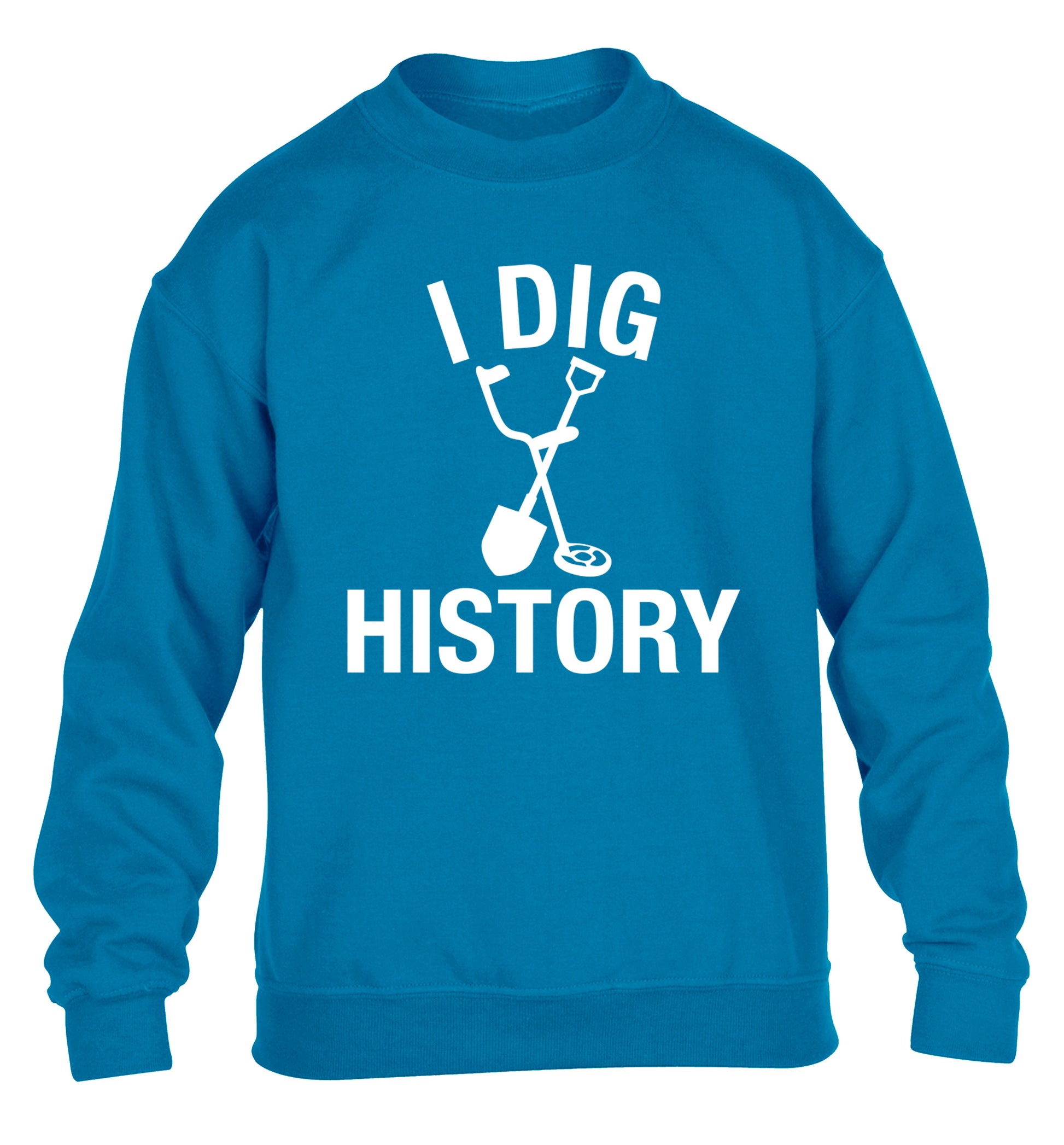 I dig history children's blue sweater 12-13 Years