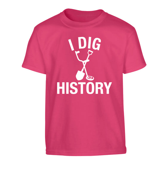 I dig history Children's pink Tshirt 12-13 Years