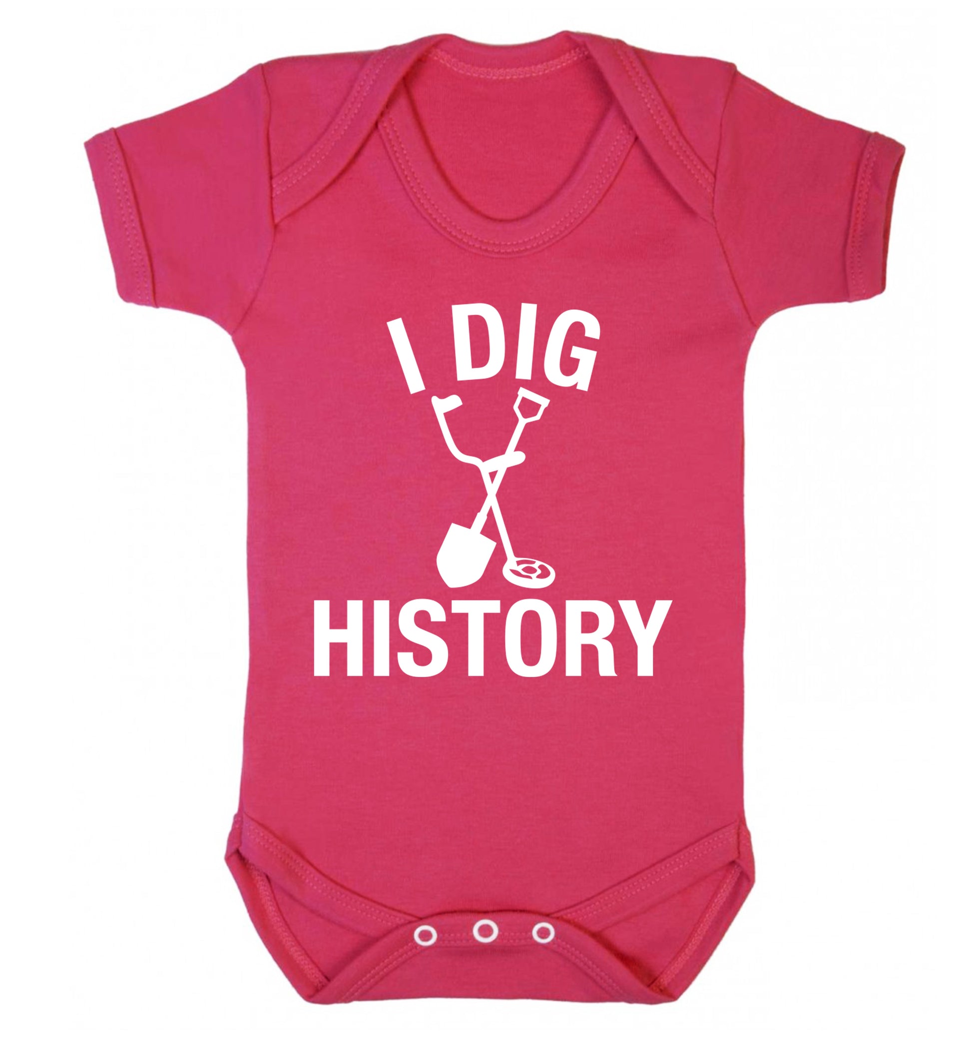 I dig history Baby Vest dark pink 18-24 months