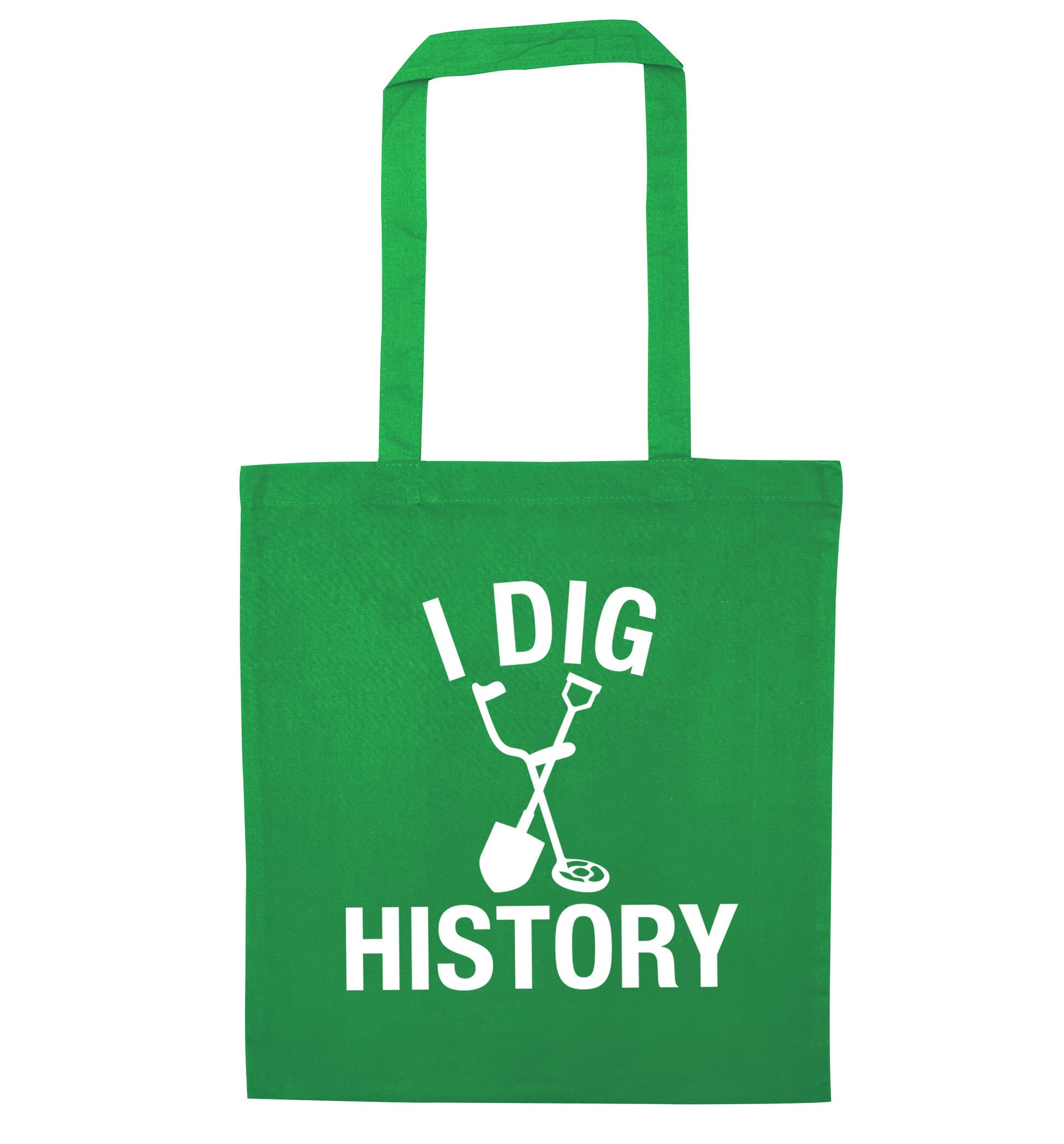 I dig history green tote bag