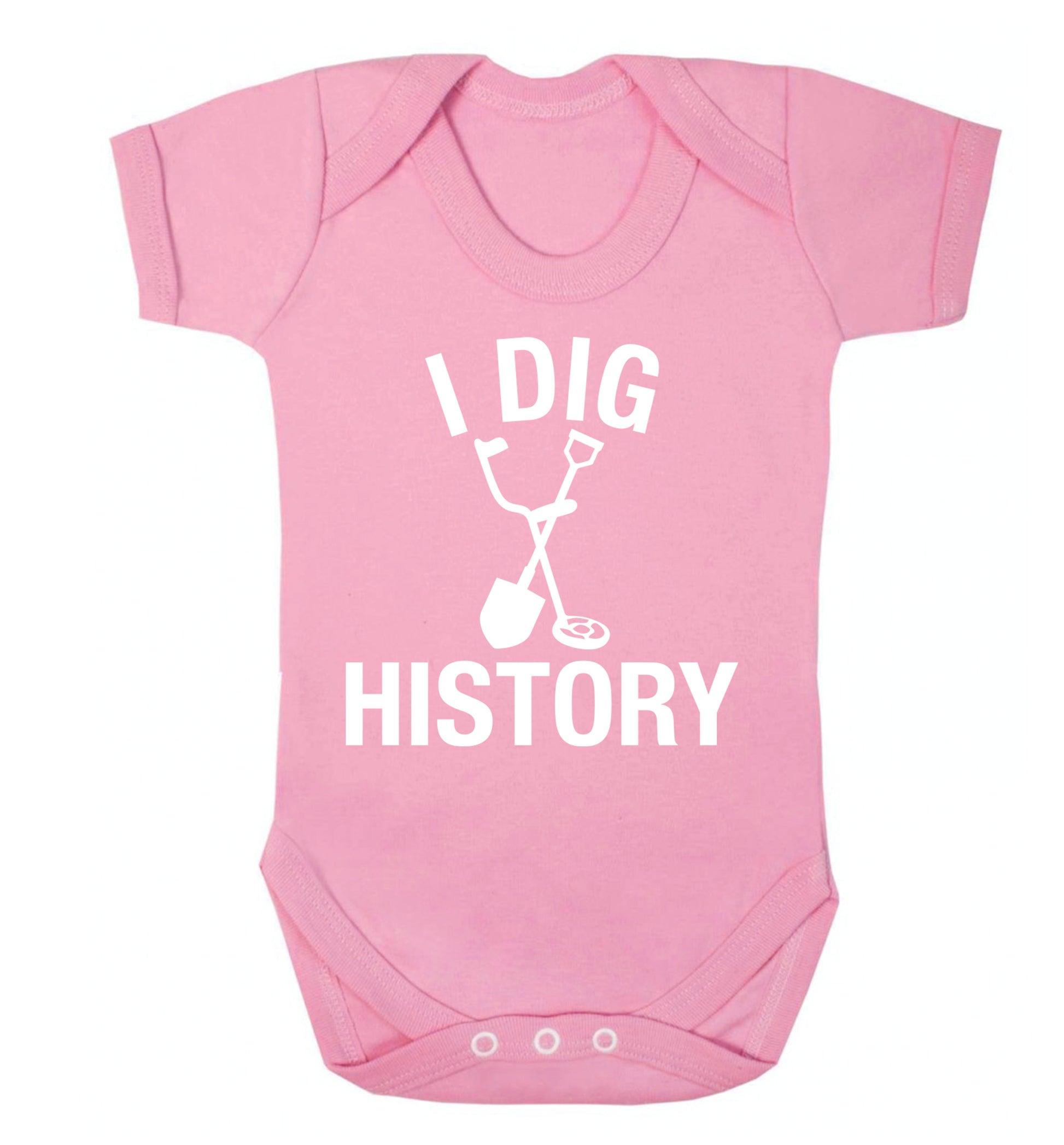 I dig history Baby Vest pale pink 18-24 months