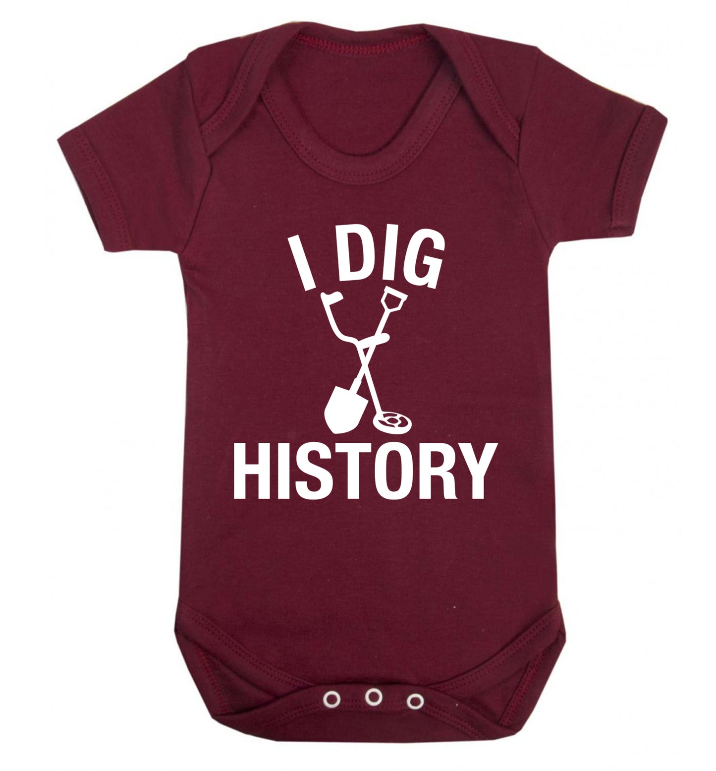 I dig history Baby Vest maroon 18-24 months