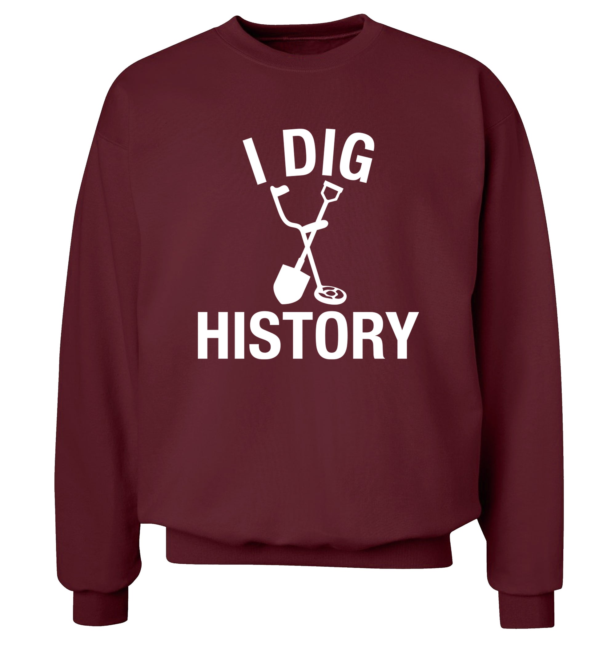 I dig history Adult's unisex maroon Sweater 2XL