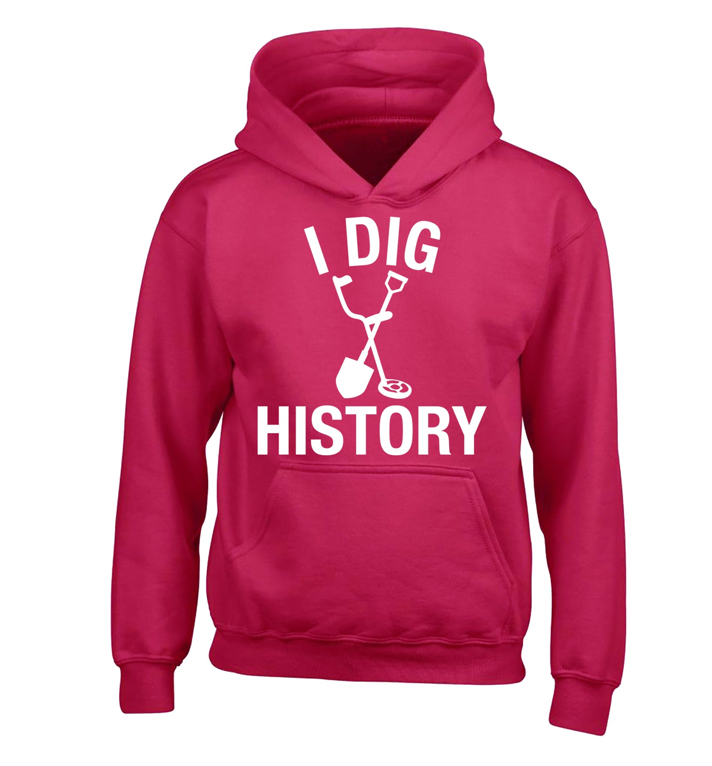 I dig history children's pink hoodie 12-13 Years