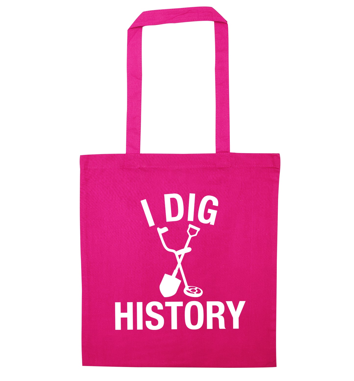 I dig history pink tote bag