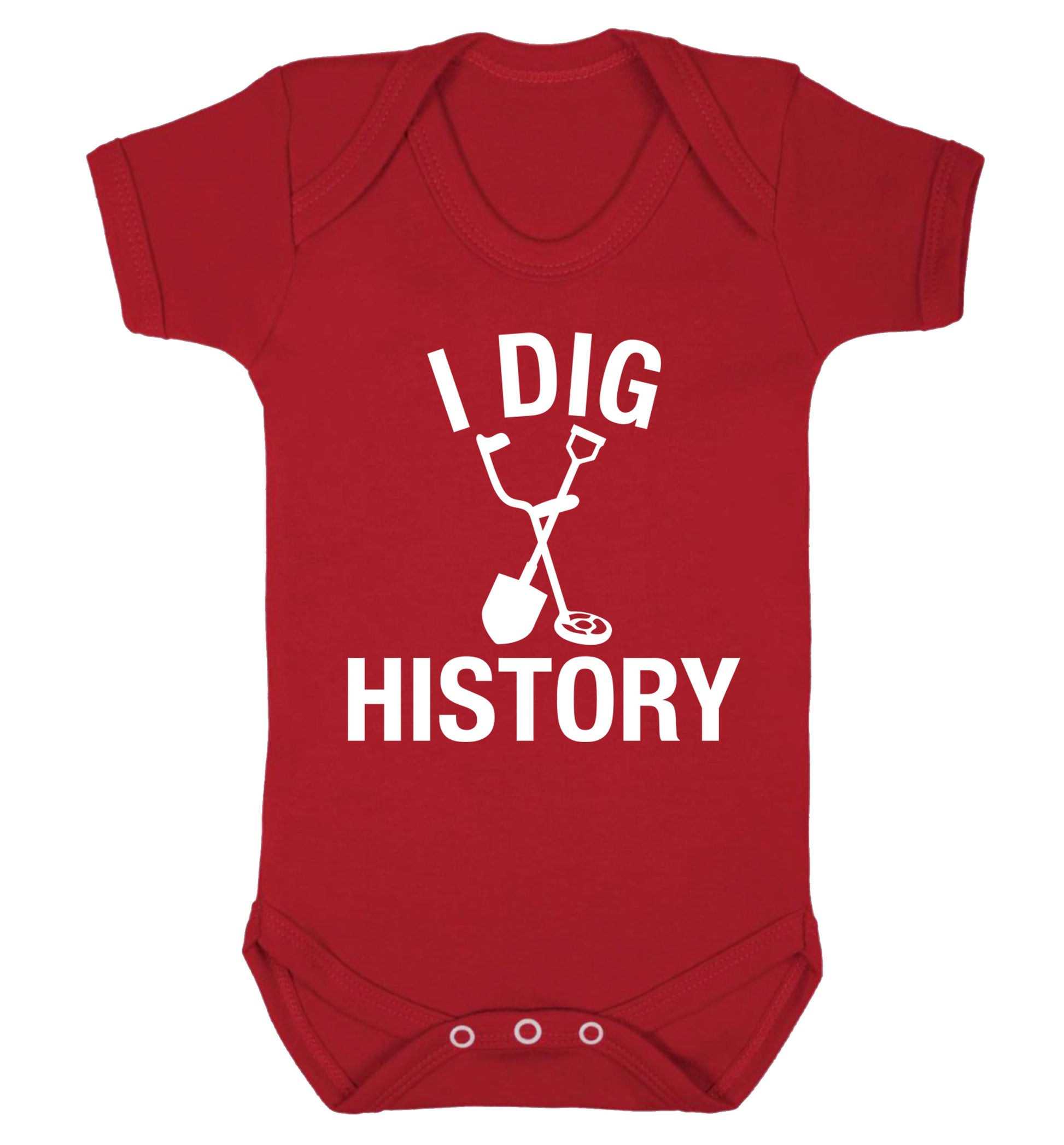 I dig history Baby Vest red 18-24 months
