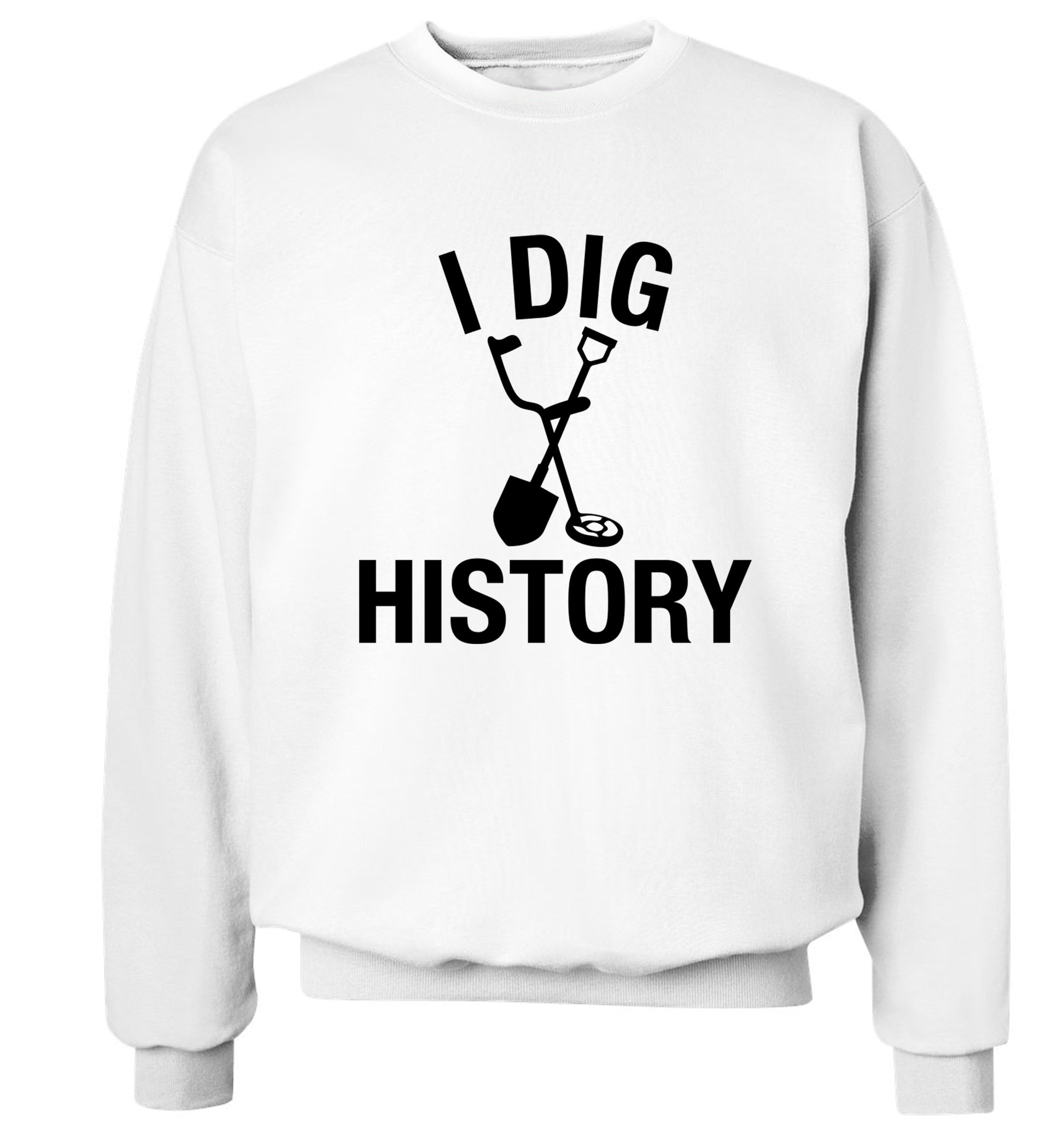 I dig history Adult's unisex white Sweater 2XL