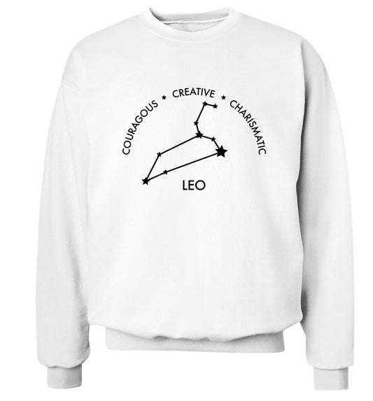 Leo - Courageous | Creative | Charismatic Adult's unisex white Sweater 2XL