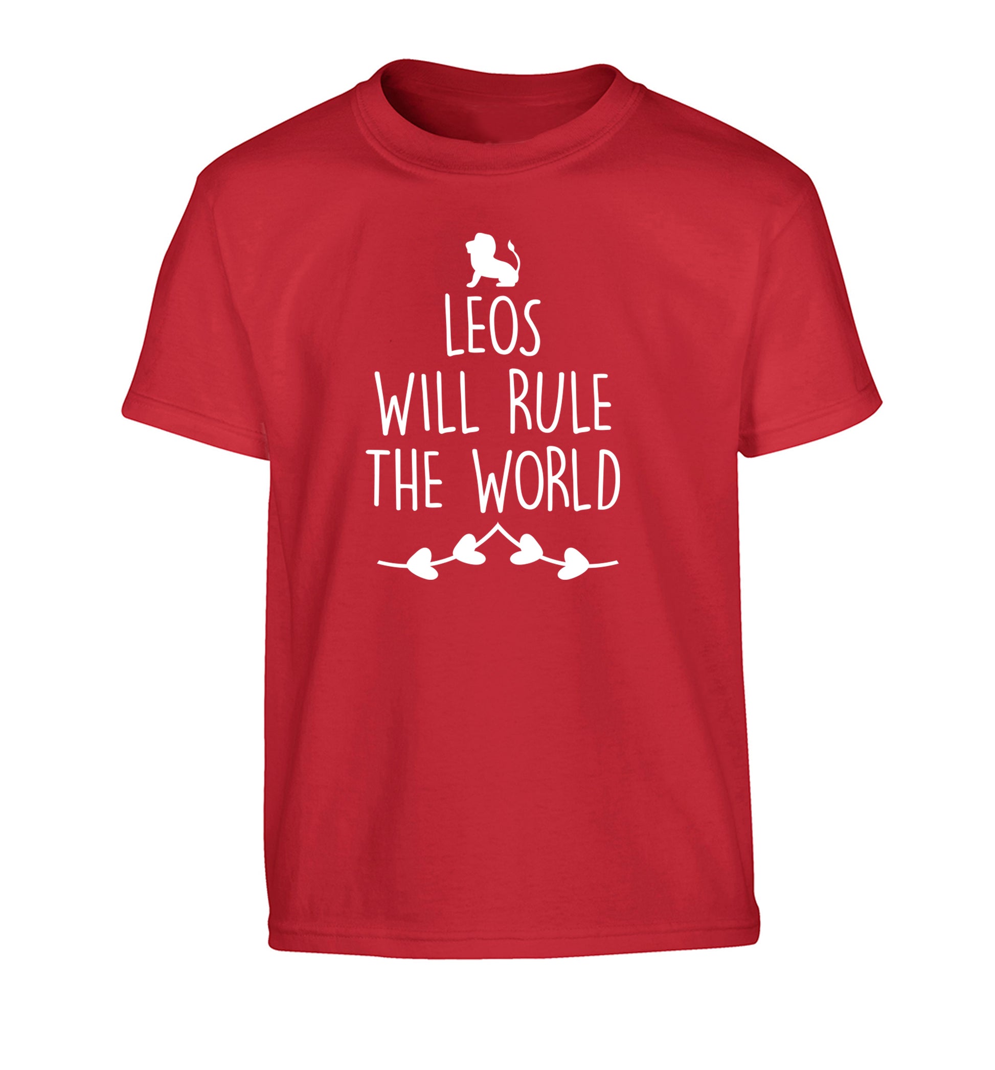 Leos will run the world Children's red Tshirt 12-13 Years