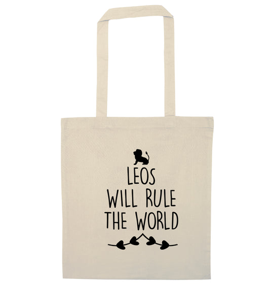 Leos will run the world natural tote bag