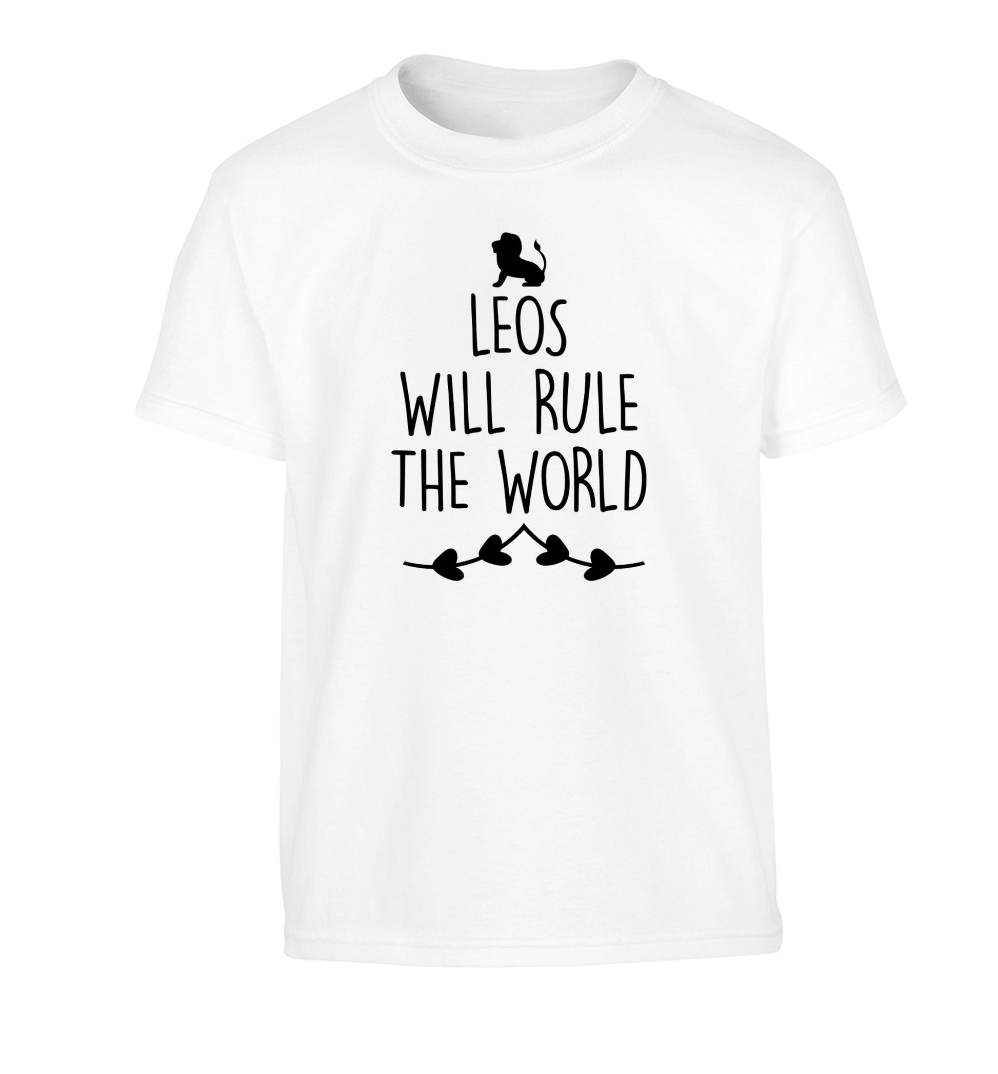 Leos will run the world Children's white Tshirt 12-13 Years