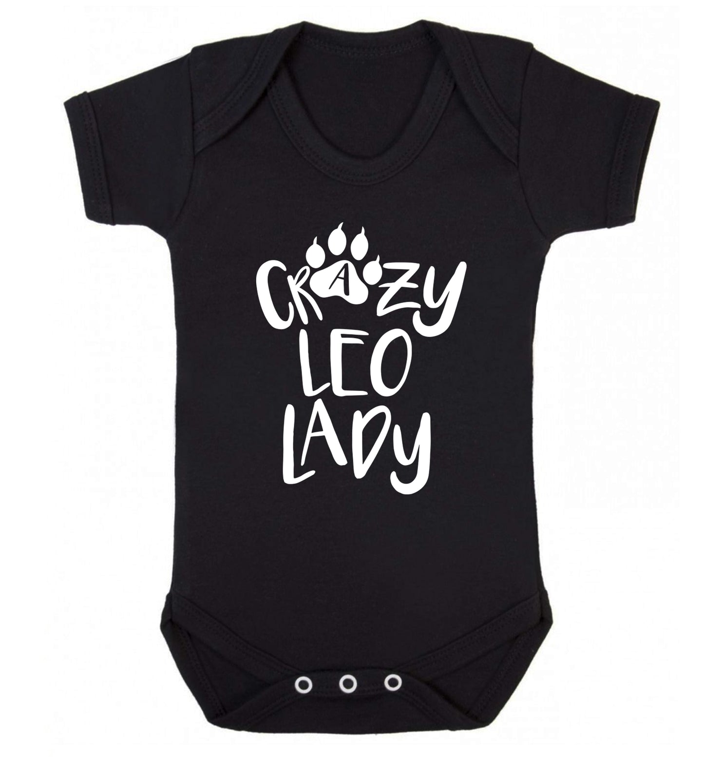 Crazy leo lady Baby Vest black 18-24 months