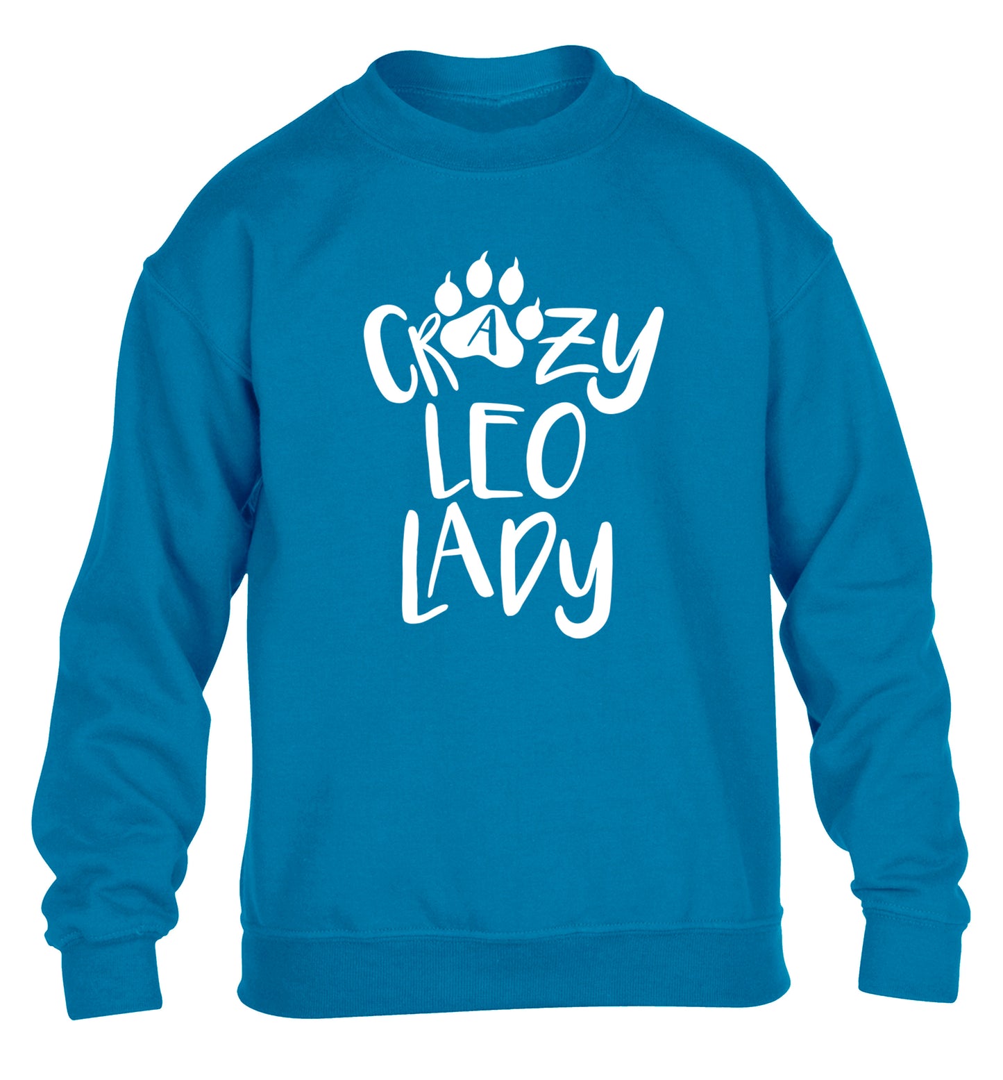 Crazy leo lady children's blue sweater 12-13 Years
