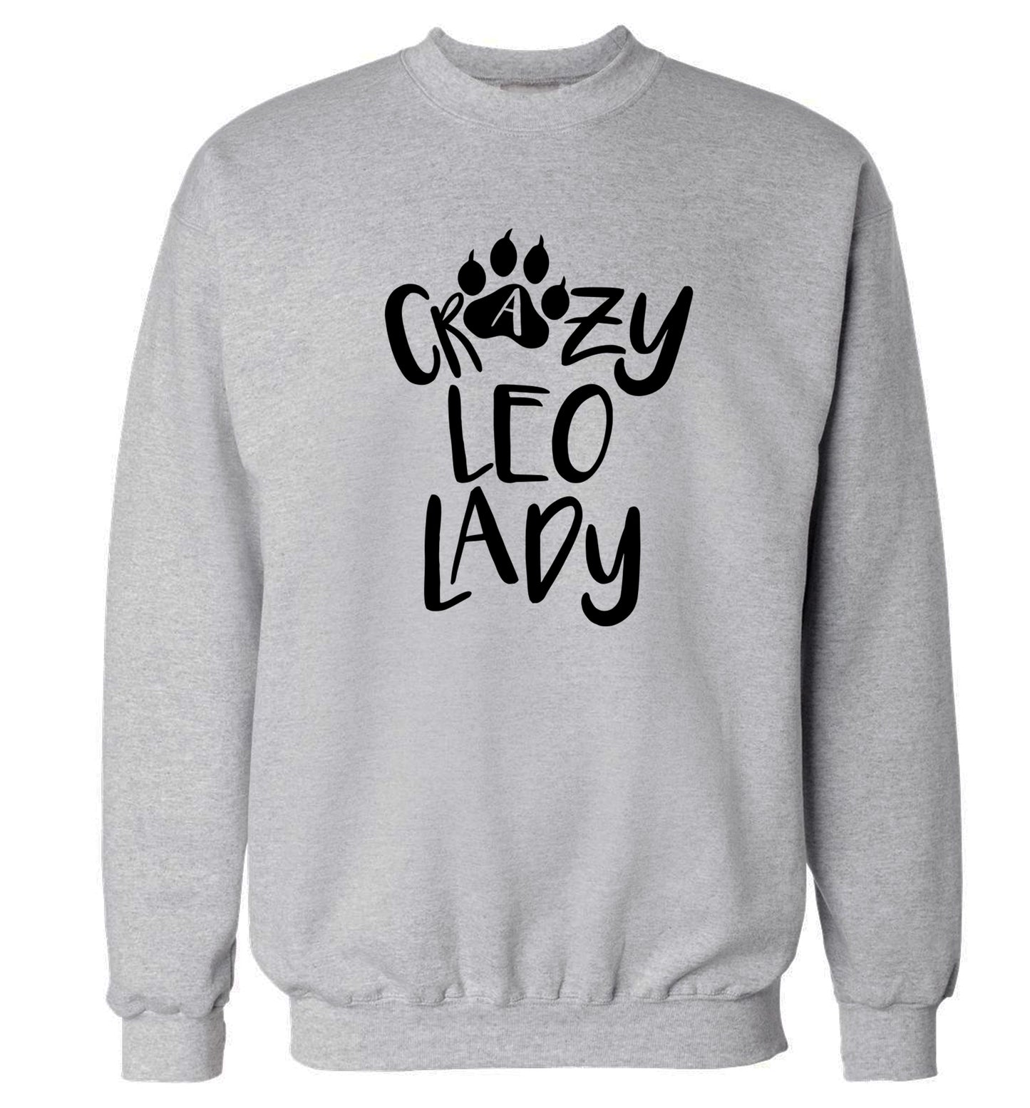 Crazy leo lady Adult's unisex grey Sweater 2XL